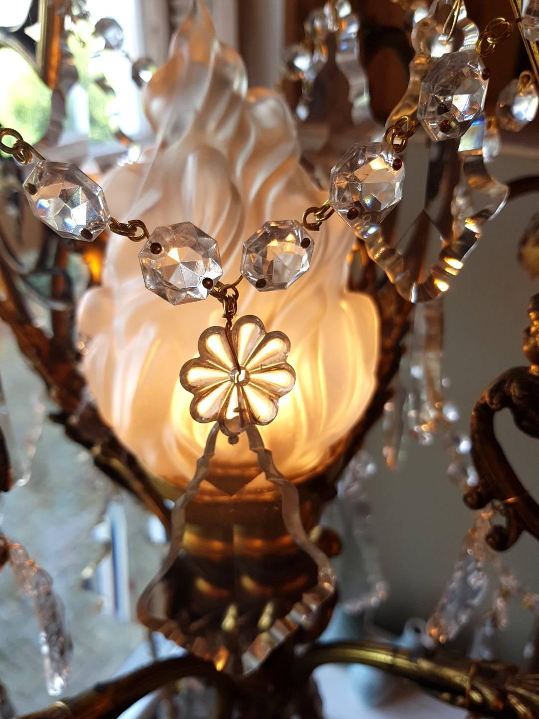 French Chandelier with Beautiful Details like Angels and Angel Faces For Sale 2