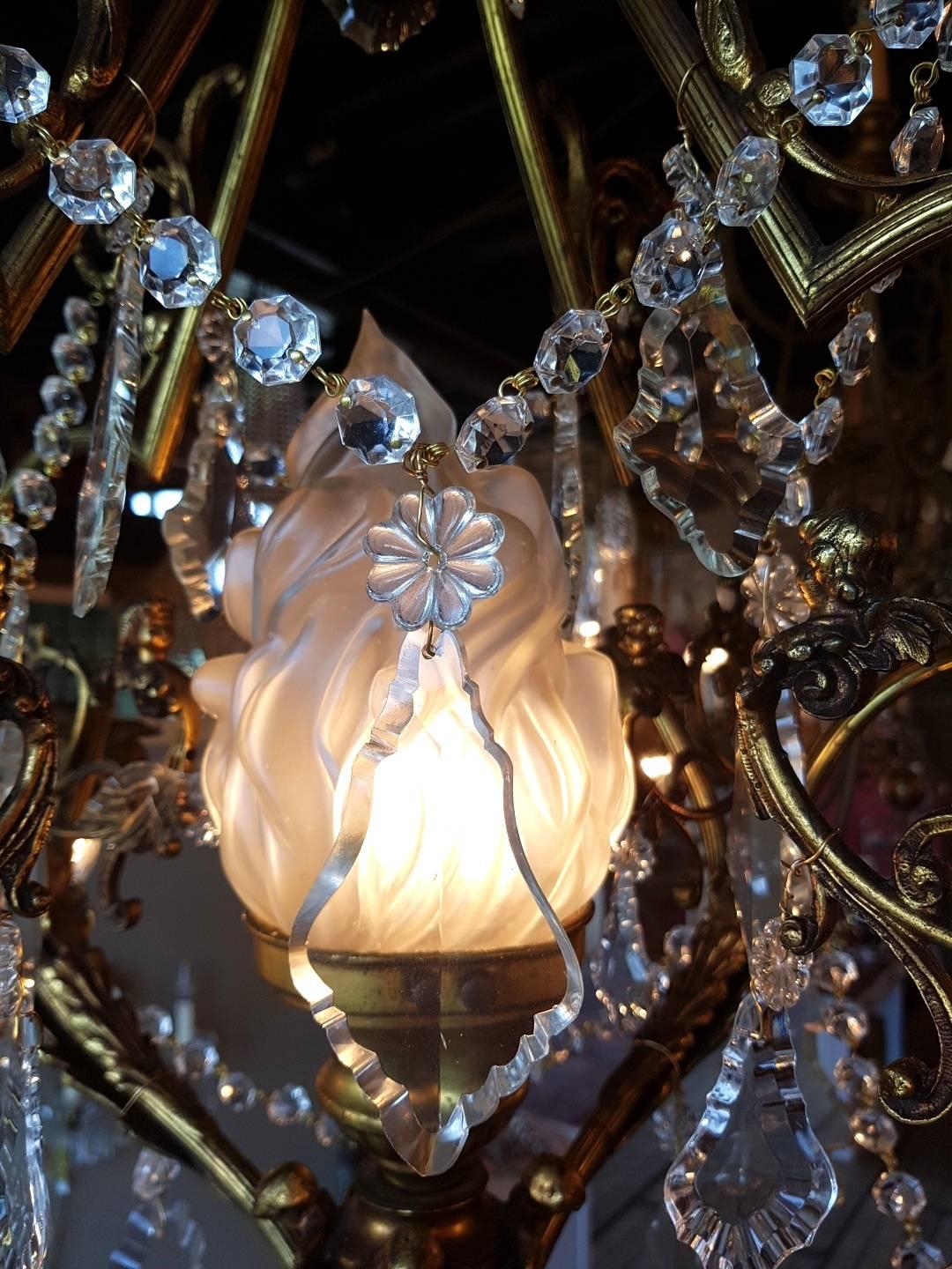 French Chandelier with Beautiful Details like Angels and Angel Faces For Sale 4