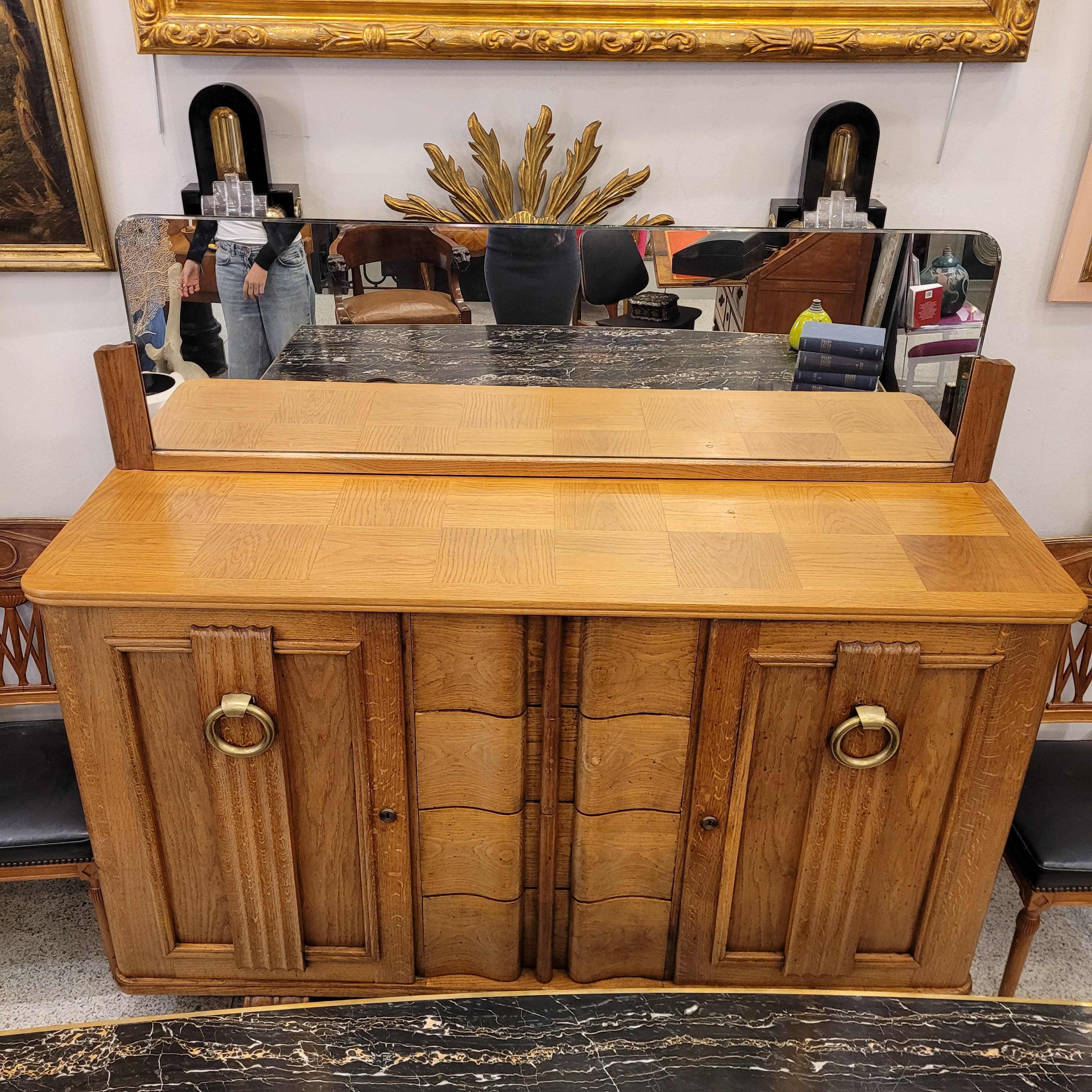 Il francese Charles Dudouyt  Credenza Enfilade in stile Art Déco  Wood  bronzo a specchio in vendita 7
