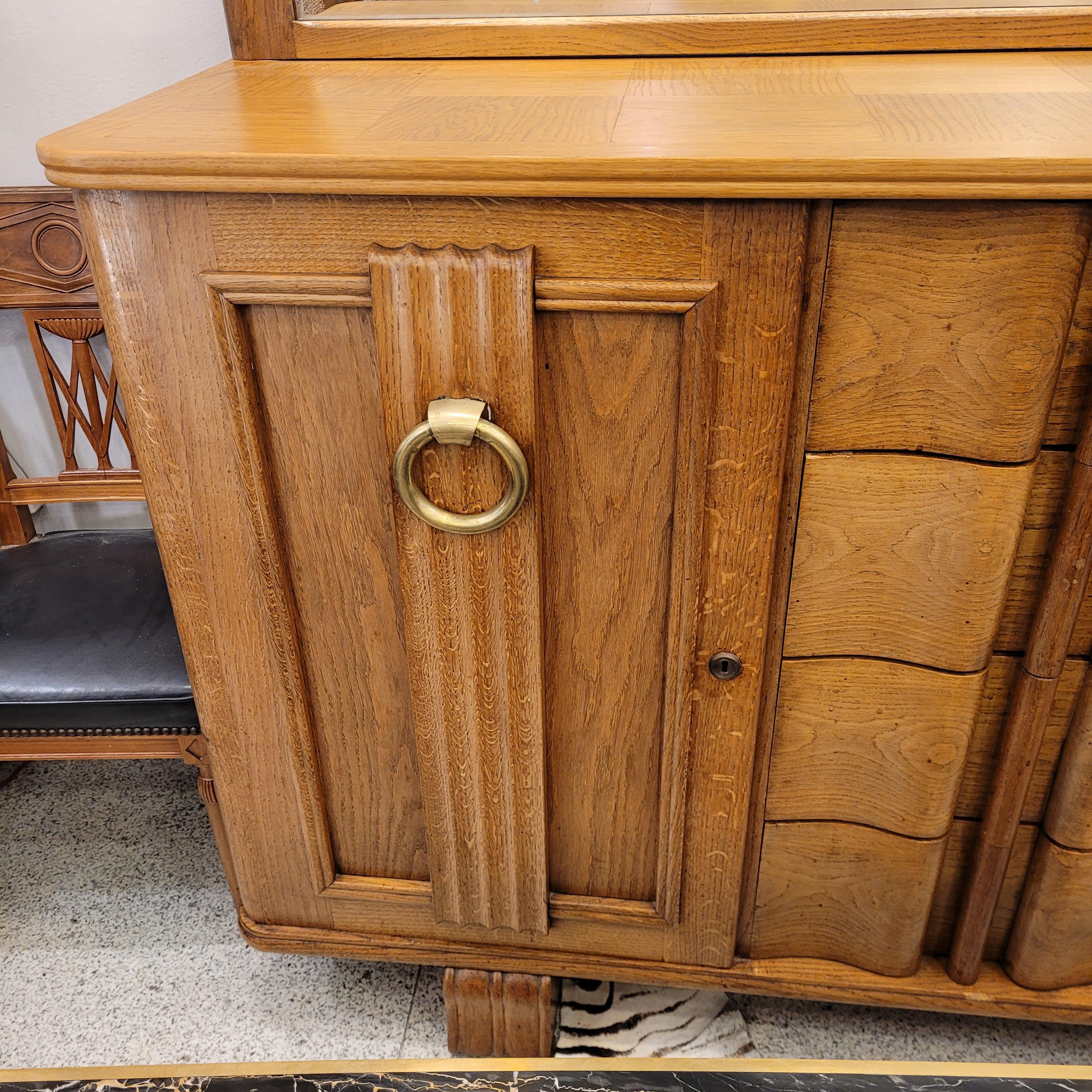 Il francese Charles Dudouyt  Credenza Enfilade in stile Art Déco  Wood  bronzo a specchio in vendita 8