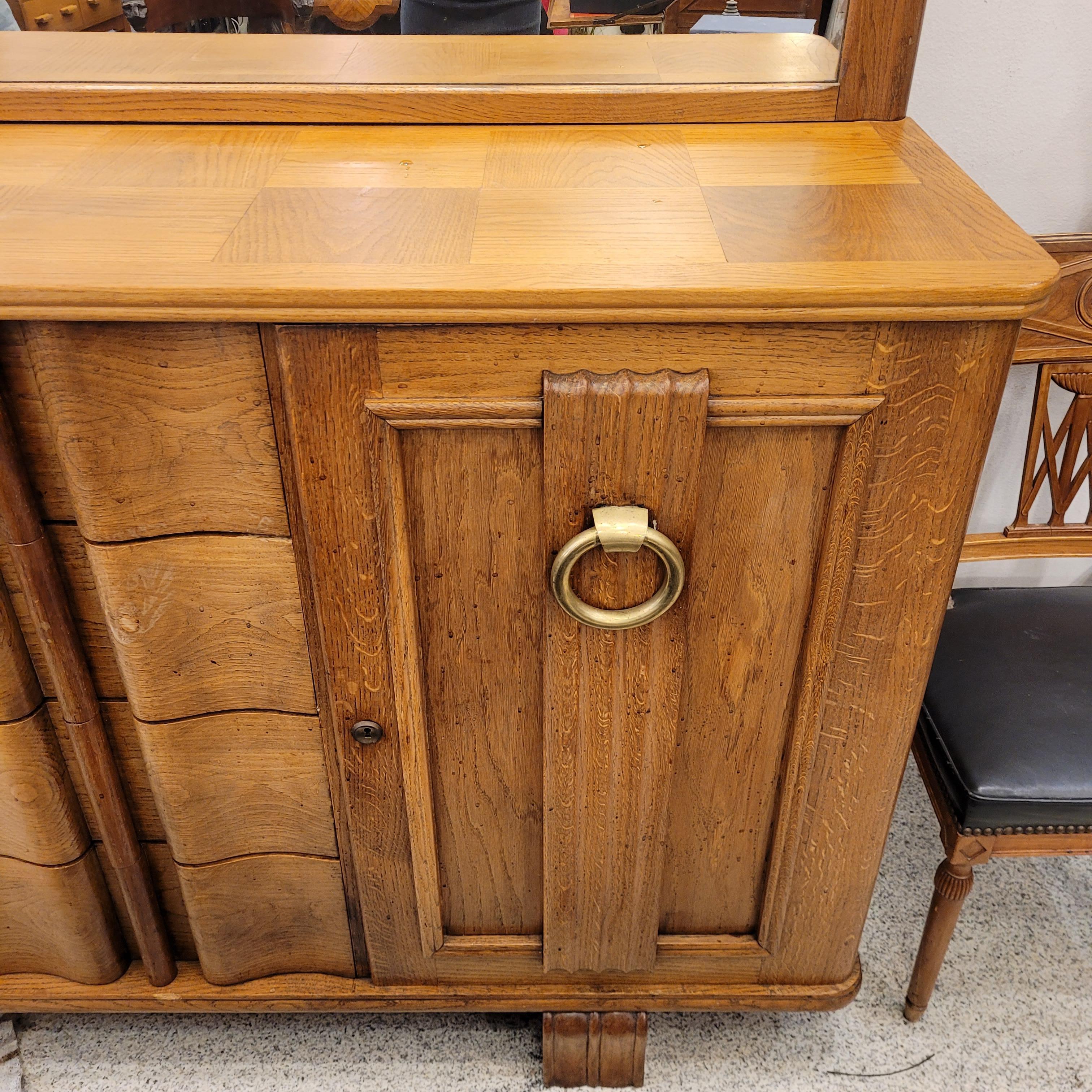 Il francese Charles Dudouyt  Credenza Enfilade in stile Art Déco  Wood  bronzo a specchio in vendita 10