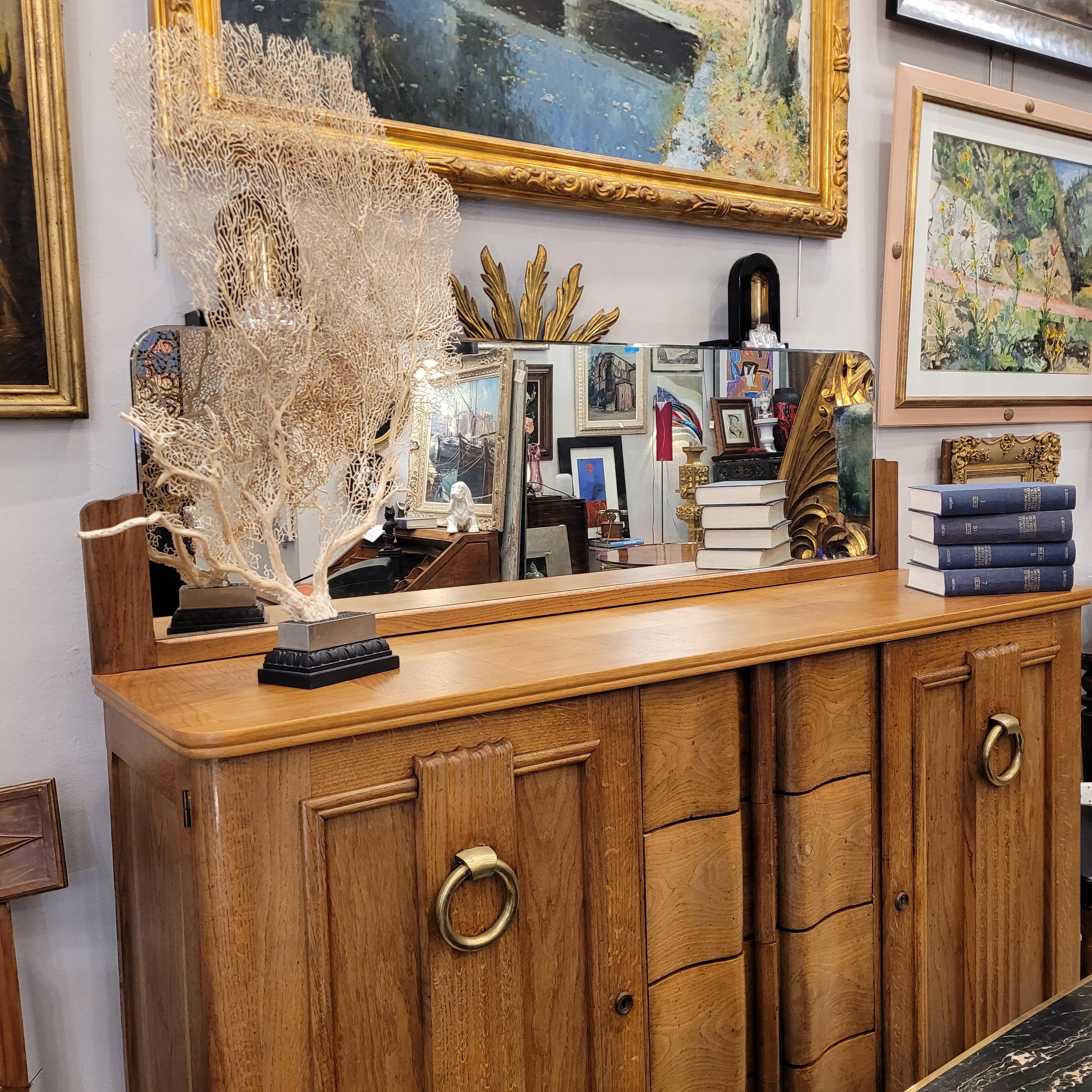 Il francese Charles Dudouyt  Credenza Enfilade in stile Art Déco  Wood  bronzo a specchio in vendita 11