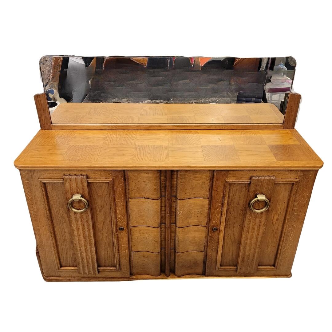 Il francese Charles Dudouyt  Credenza Enfilade in stile Art Déco  Wood  bronzo a specchio in vendita 13