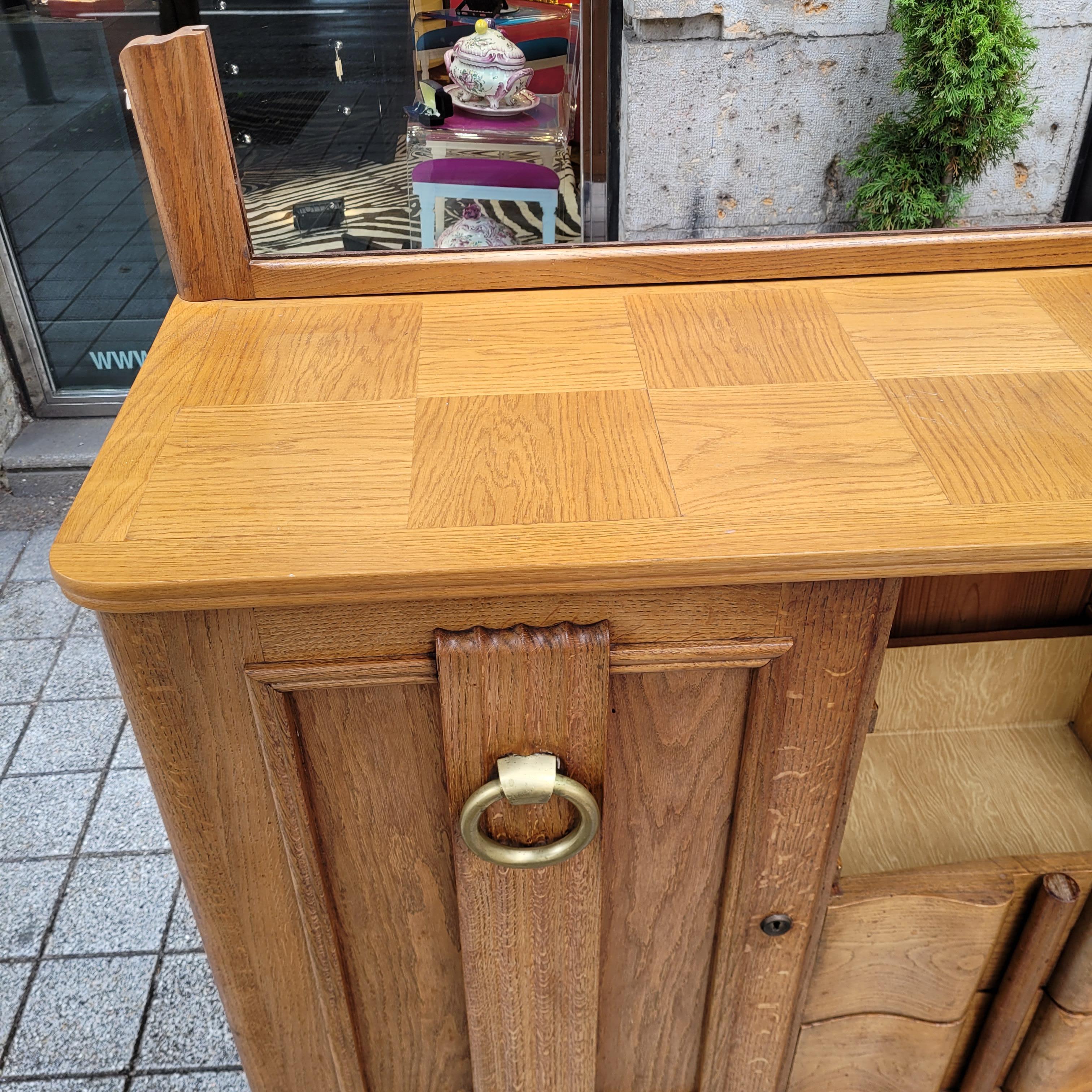 Il francese Charles Dudouyt  Credenza Enfilade in stile Art Déco  Wood  bronzo a specchio In condizioni buone in vendita a Valladolid, ES