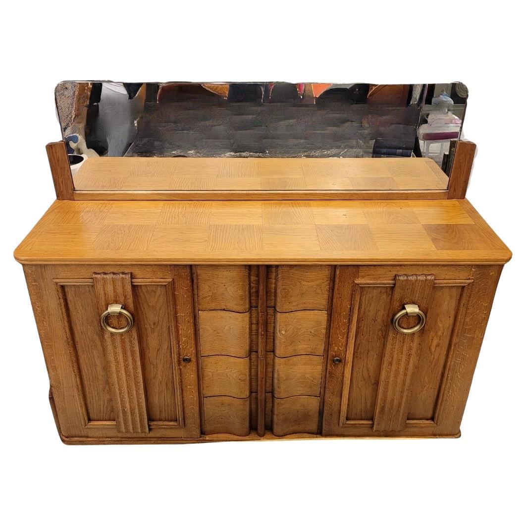 Il francese Charles Dudouyt  Credenza Enfilade in stile Art Déco  Wood  bronzo a specchio in vendita