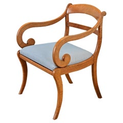 Antique French Charles V Style Maple Armchair