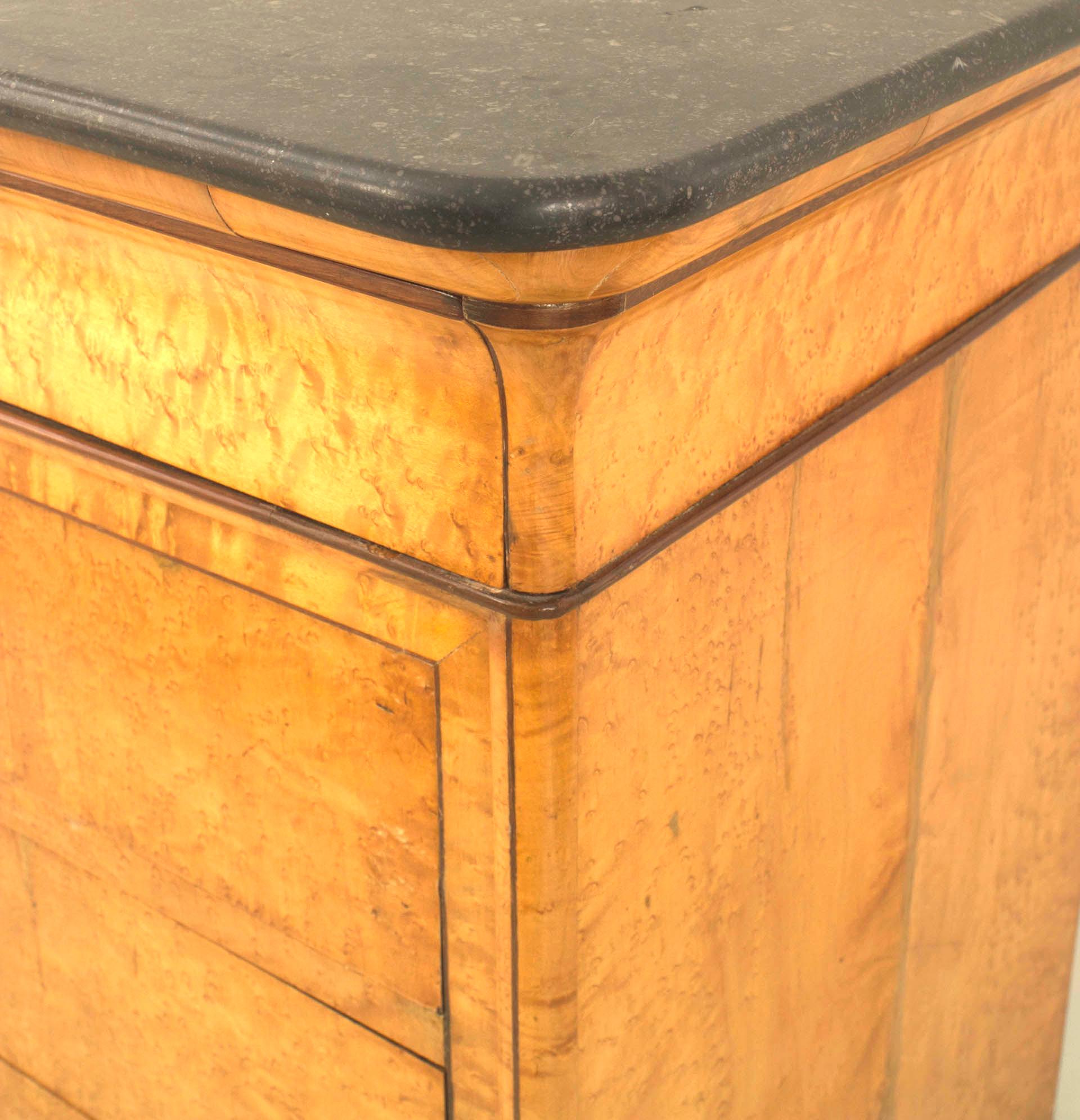 19th Century French Charles X Maple Chest For Sale