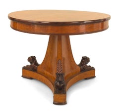 French Charles X Maple Center Table
