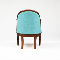 Poltrona francese Charles X Bergère in mogano