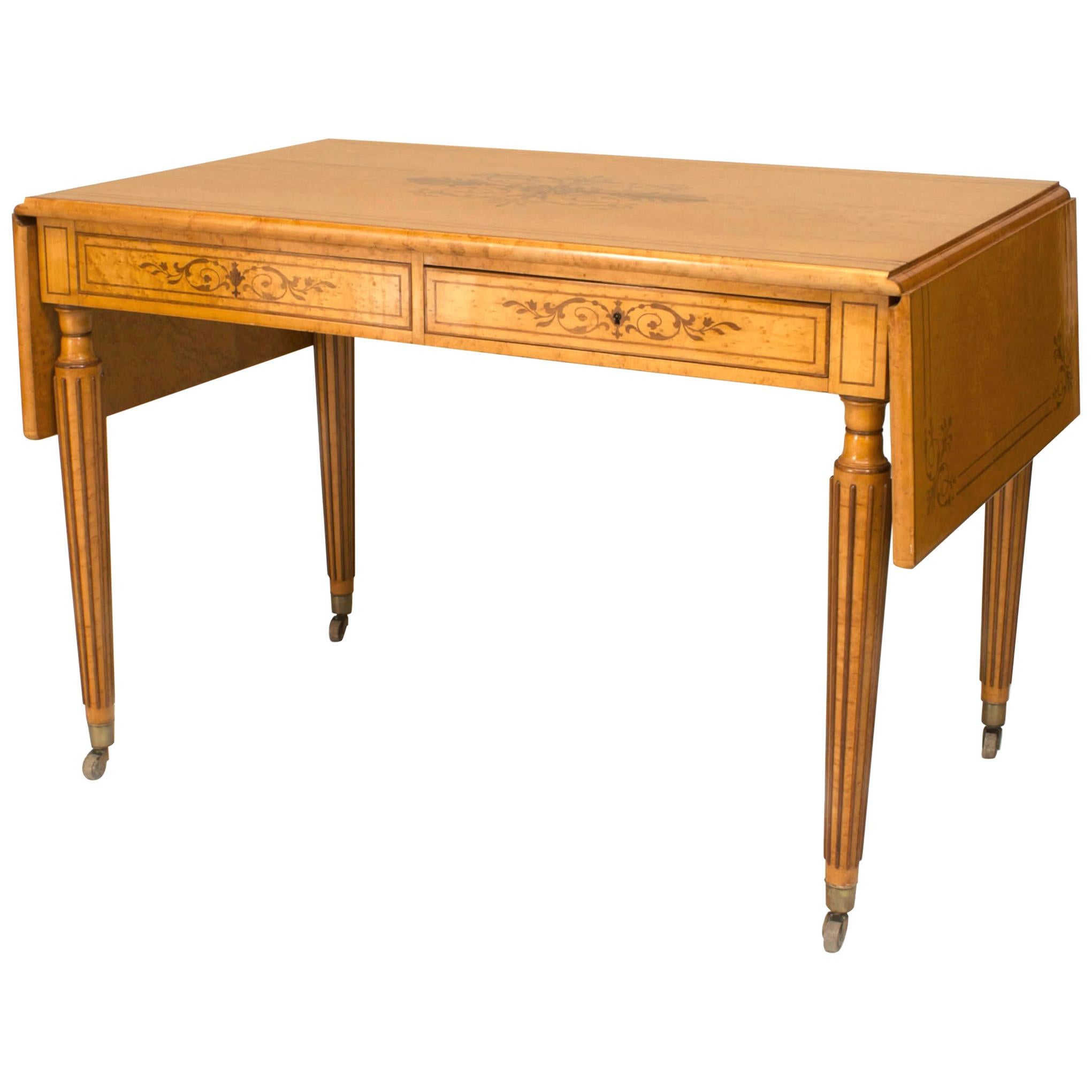 French Charles X Birdseye Davenport Table Desk