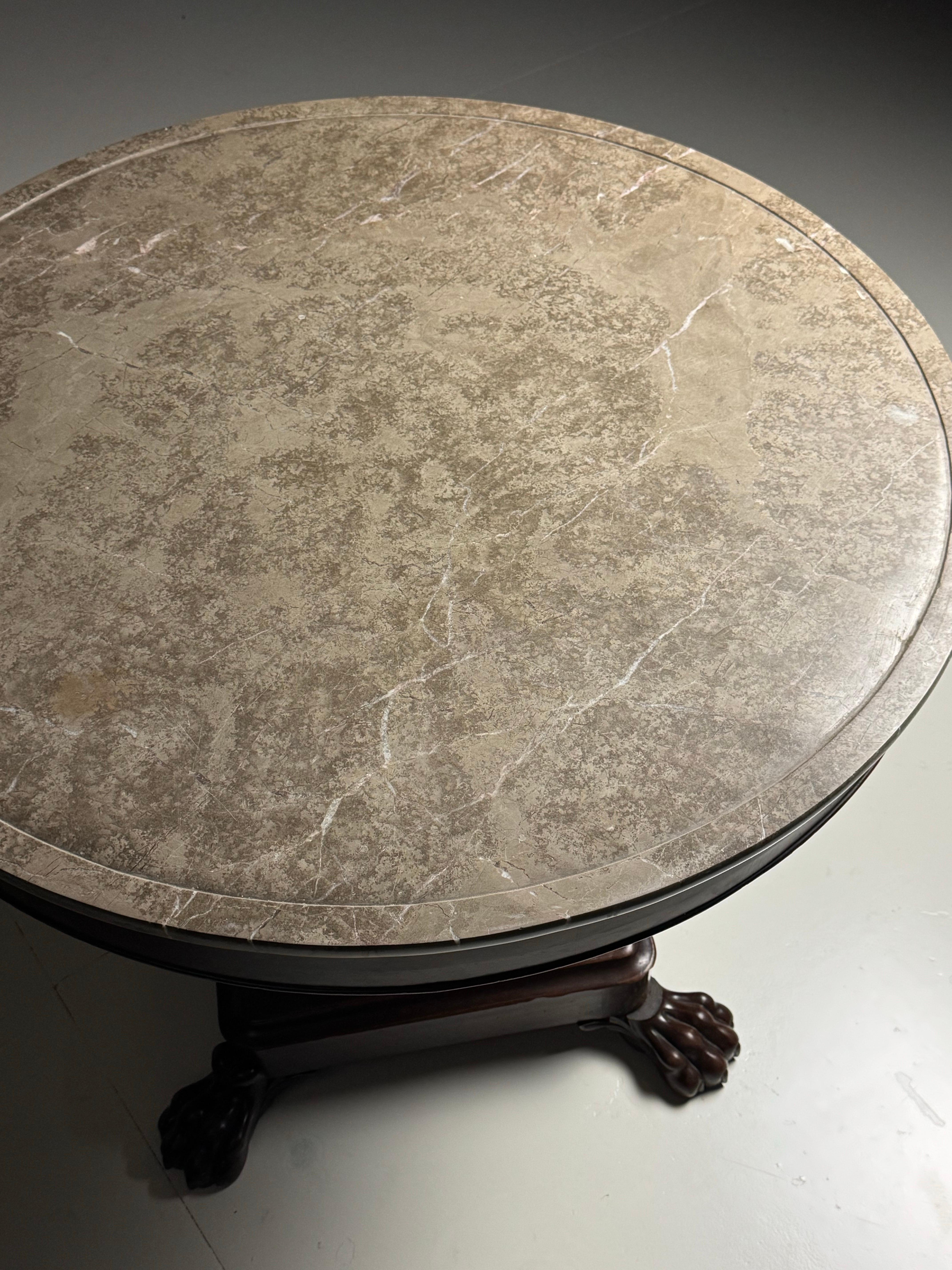 French Charles X Center Table Mahogany im Angebot 8