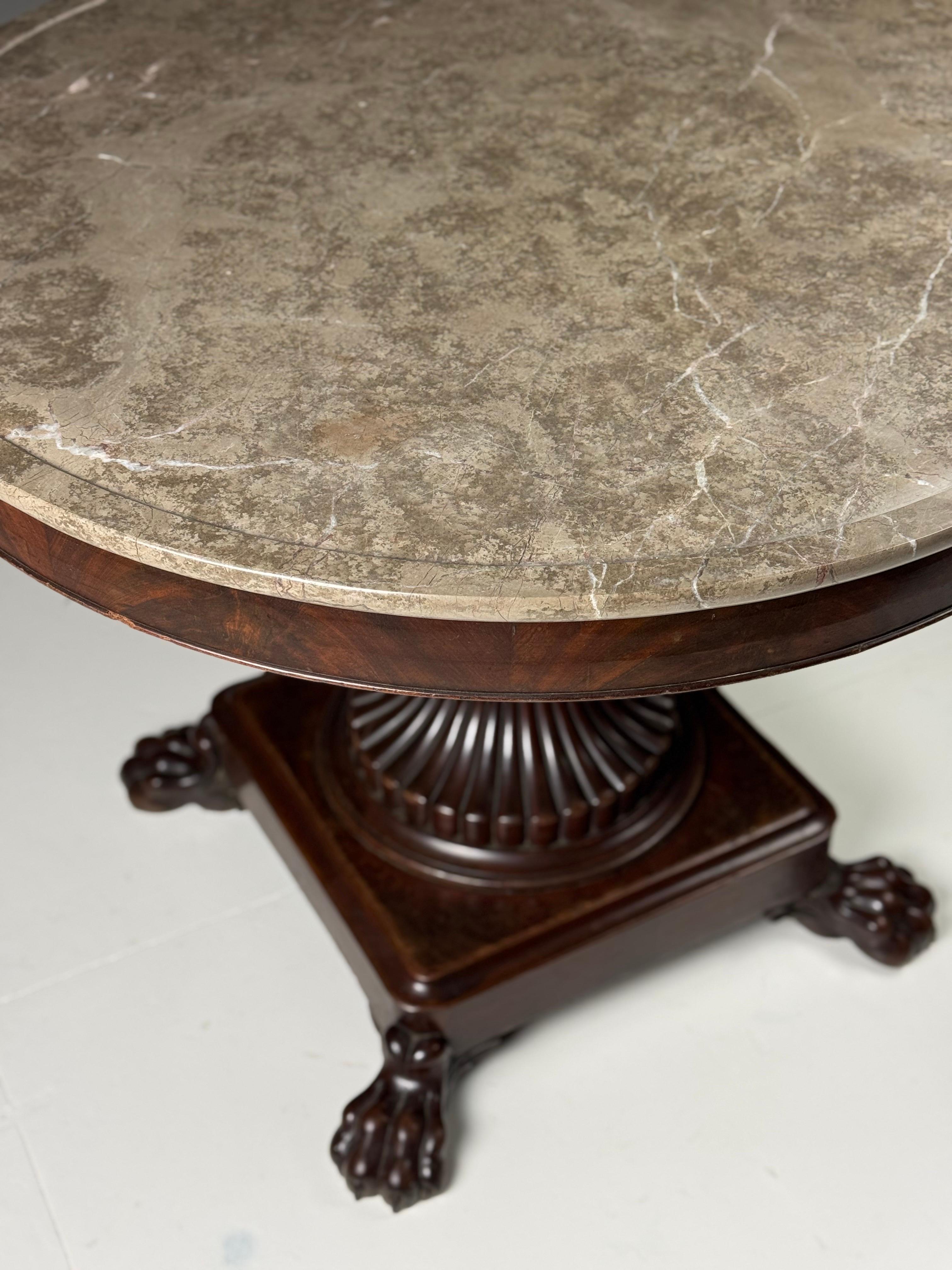 French Charles X Center Table Mahogany im Angebot 9