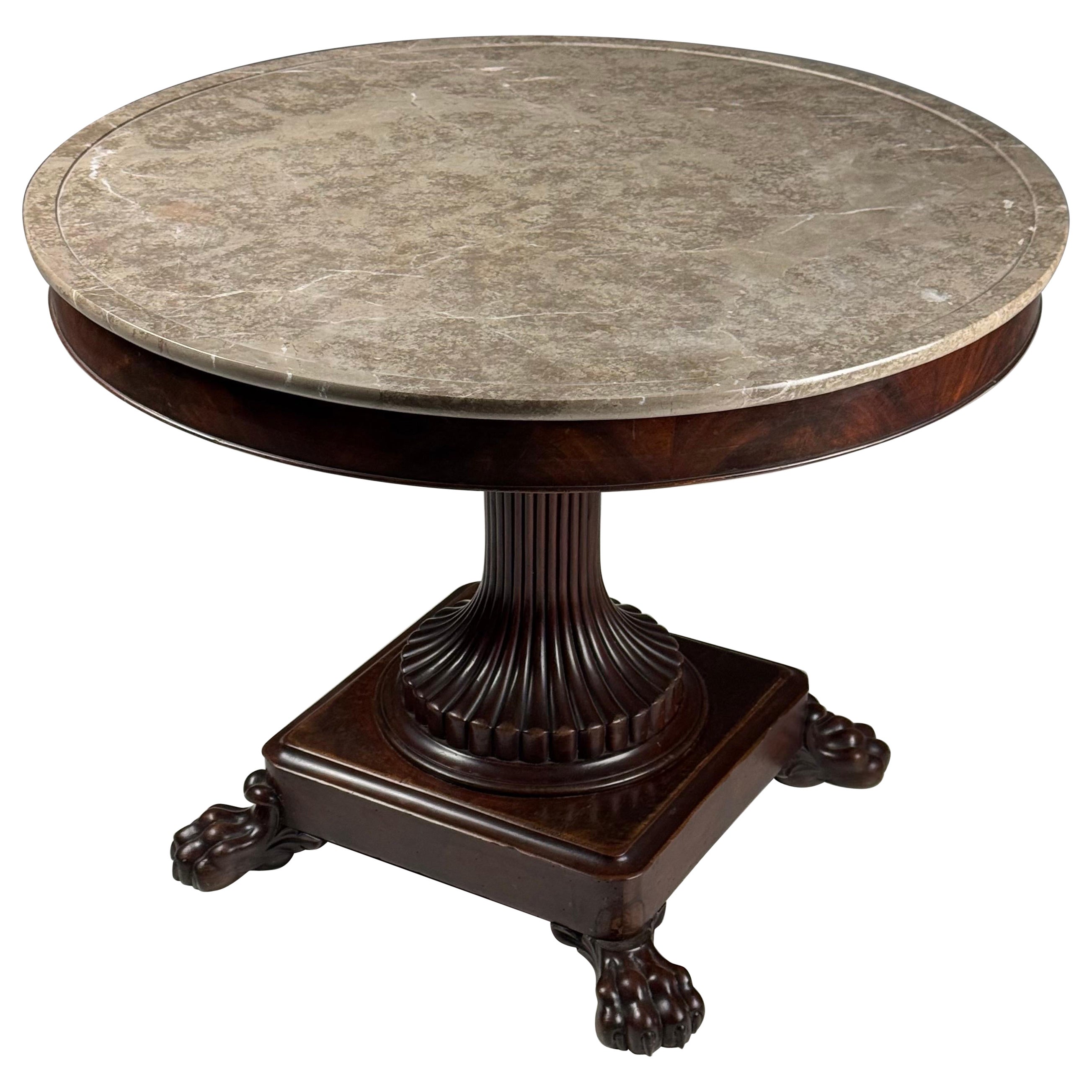 French Charles X Center Table Mahogany im Angebot