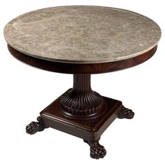 French Charles X Center Table Mahogany