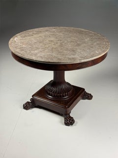 French Charles X Center Table Mahogany