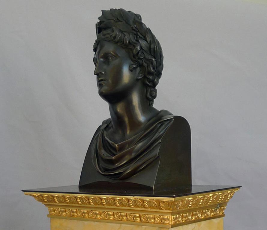 French Charles X  Clock with Bust of Apollo For Sale 1