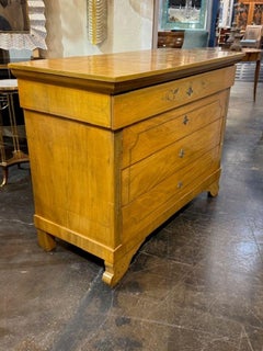 French Charles X Commode with Silver Inlay