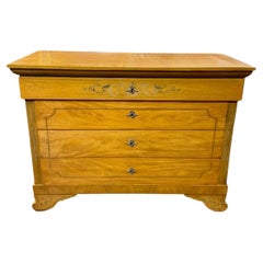 French Charles X Commode with Silver Inlay