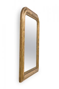 Miroir d'angle arrondi en bois doré Charles X