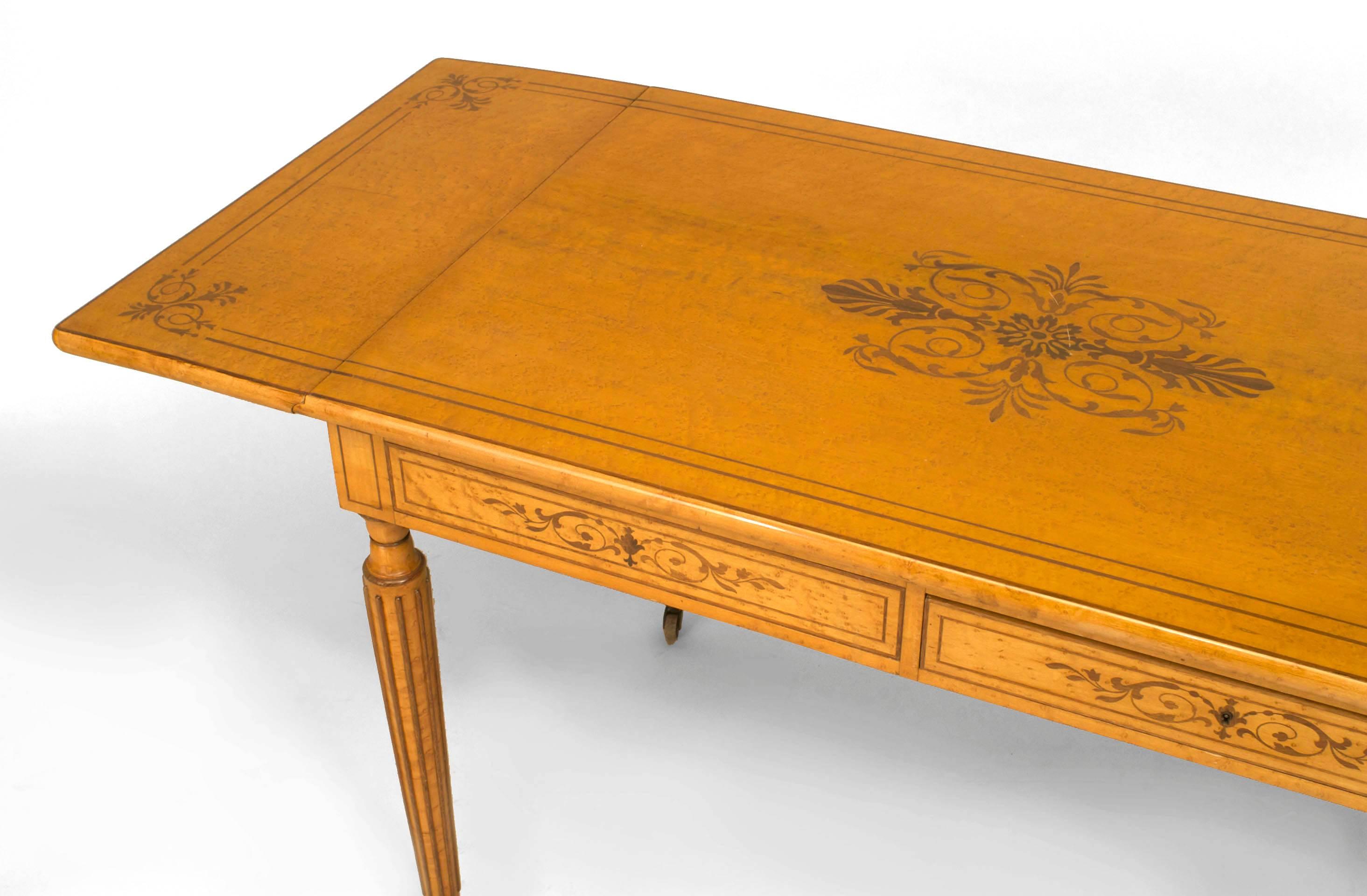 Table Davenport française Charles X Birdseye en érable Bon état - En vente à New York, NY