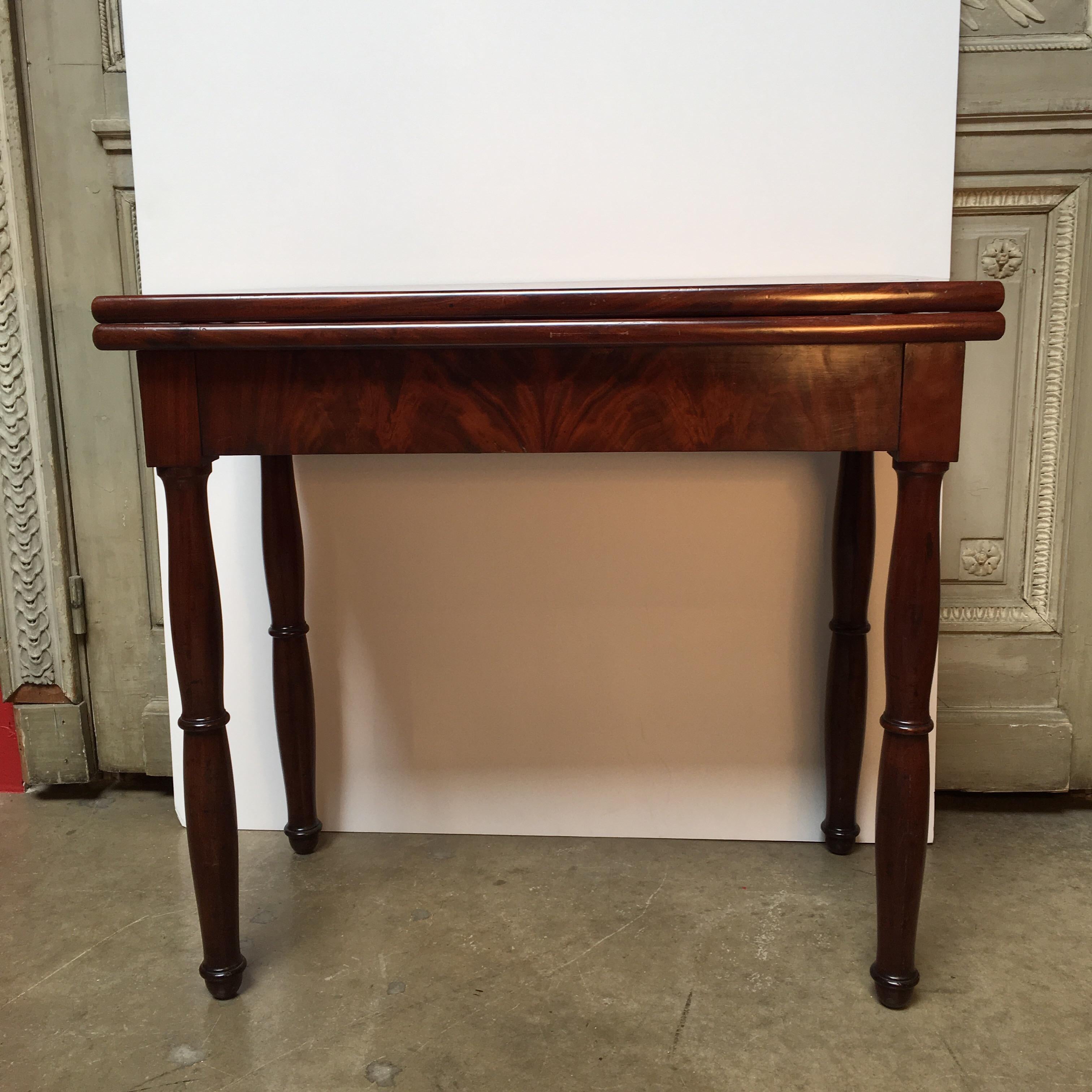 French Charles X Mahogany Game Table For Sale 2