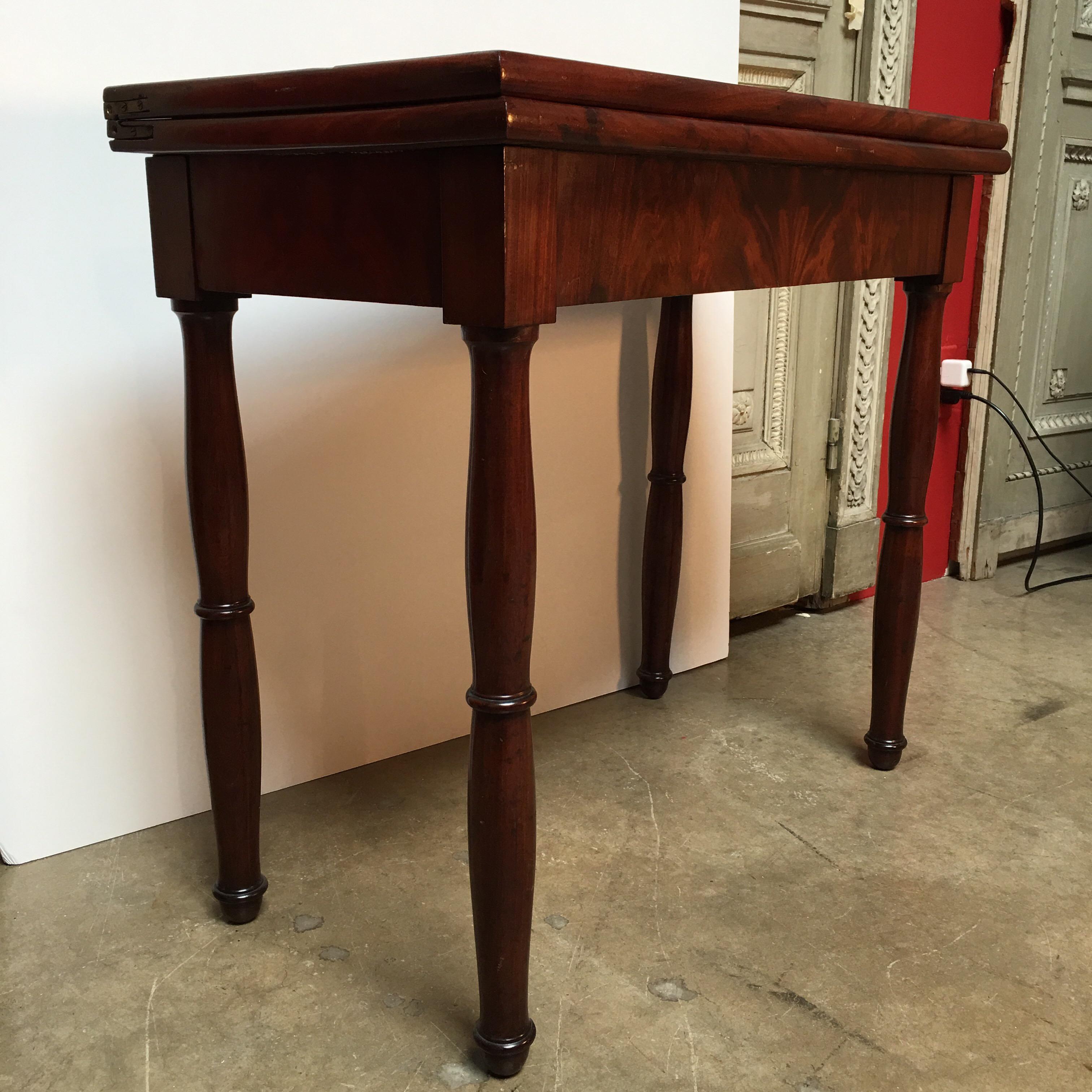 French Charles X Mahogany Game Table For Sale 3
