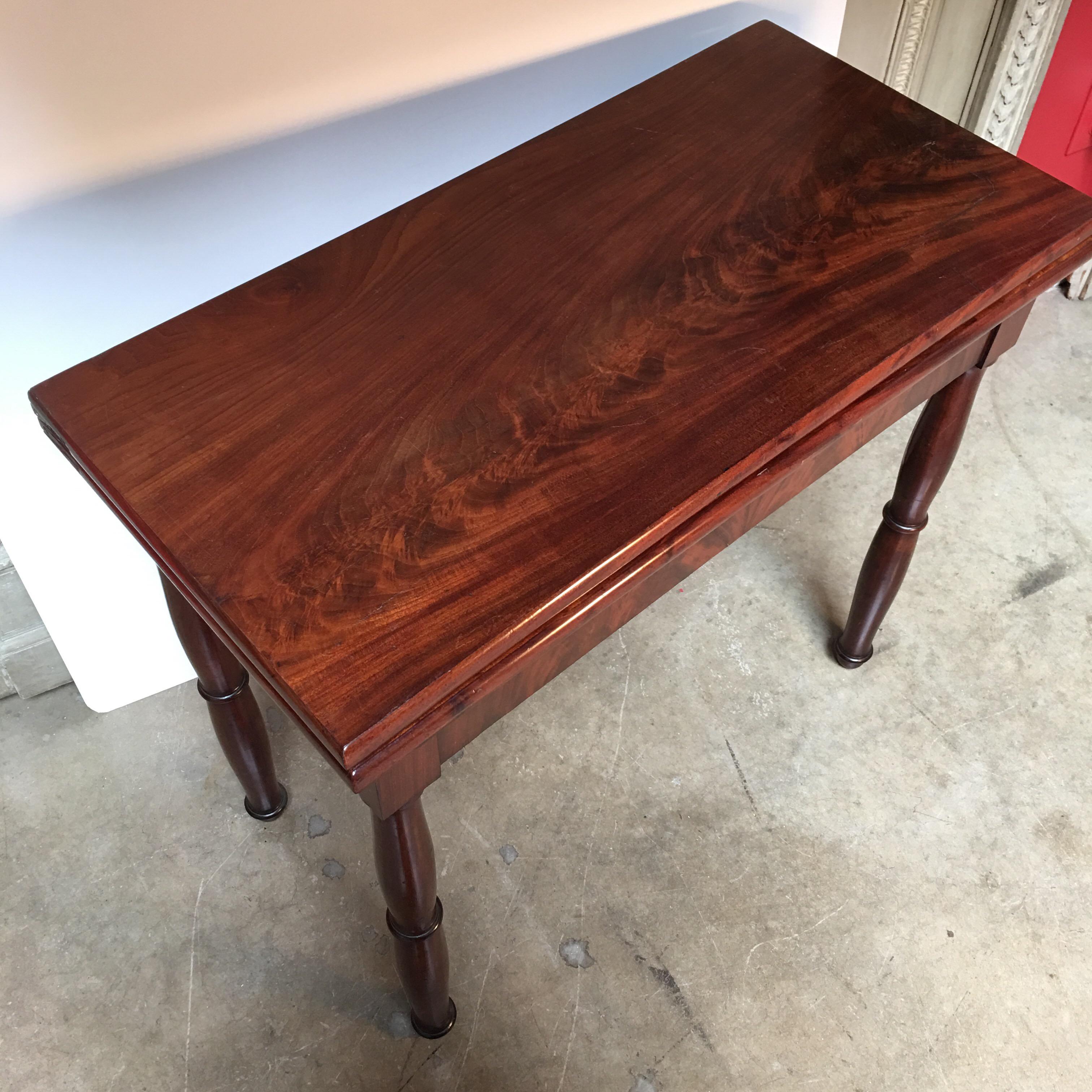 French Charles X Mahogany Game Table For Sale 4