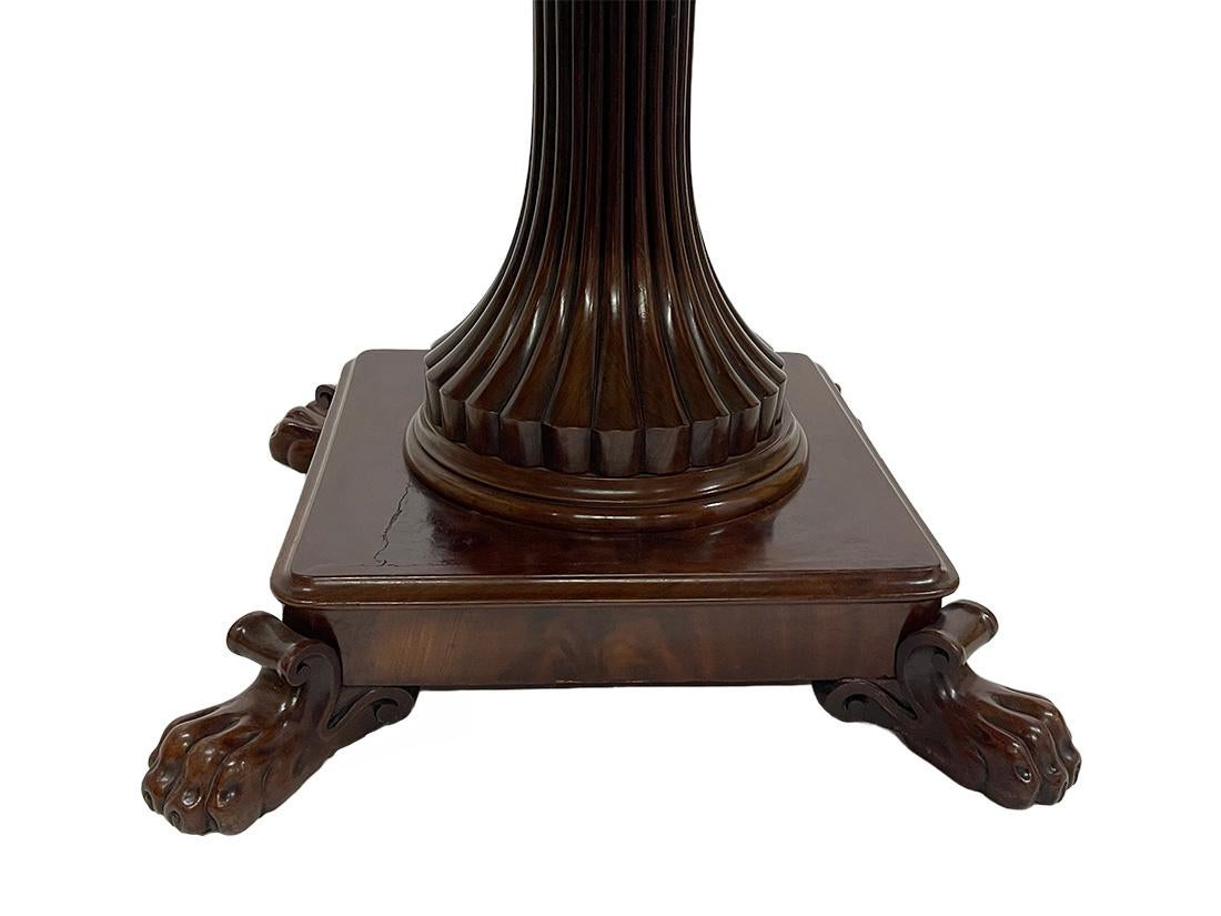 French Charles X mahogany table with white marble top, ca 1840 For Sale 3