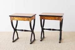 French Charles X Neoclassical Table or Nightstands