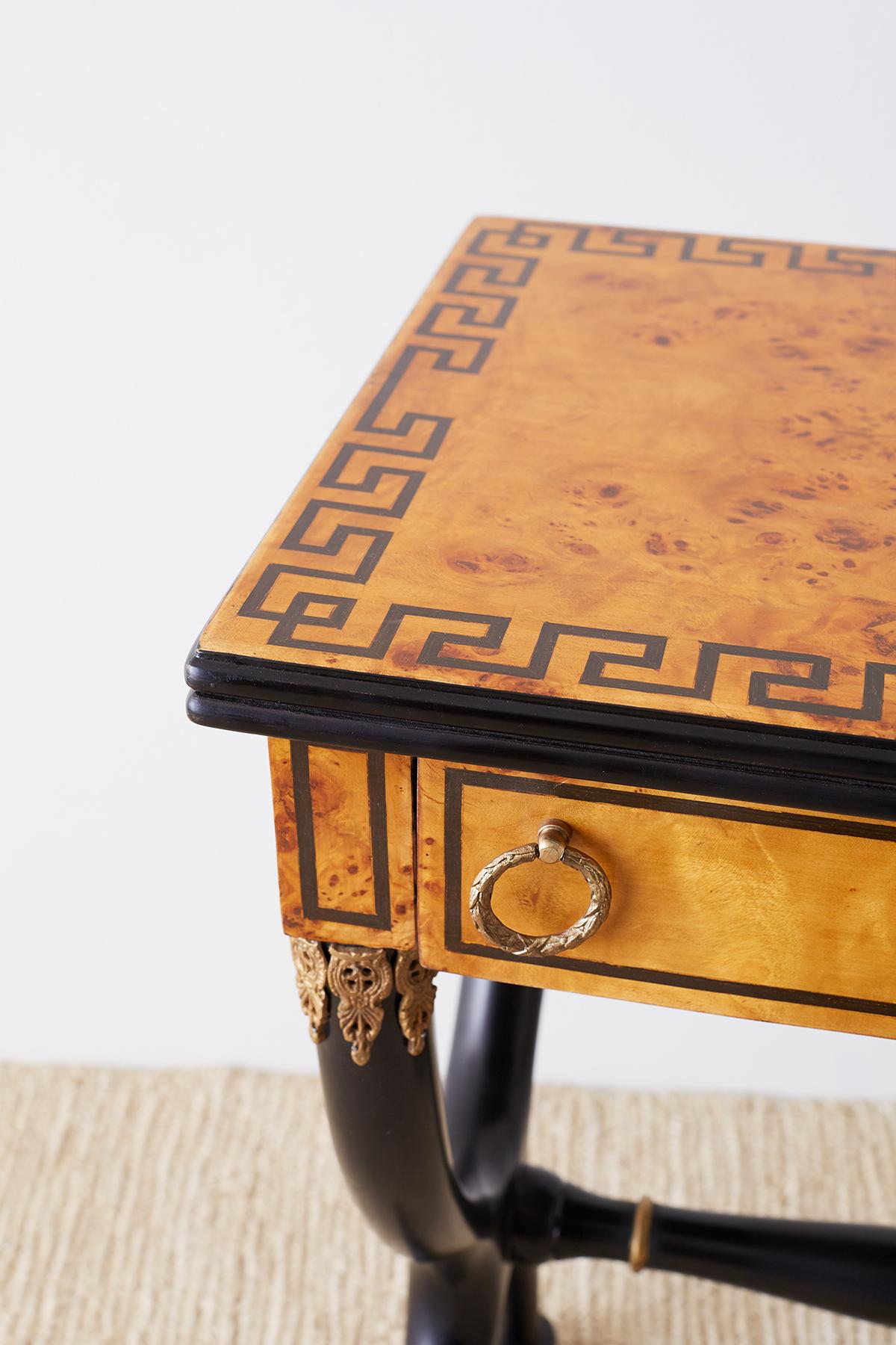 Brass French Charles X Neoclassical Table or Nightstands