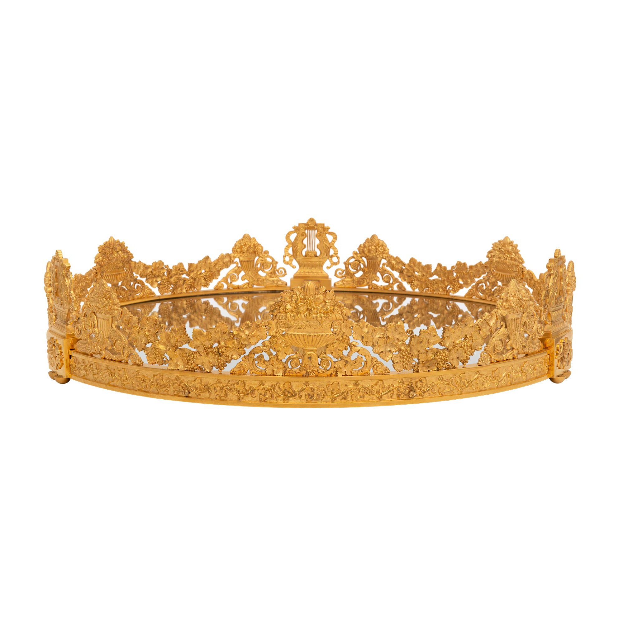 French Charles X Period Ormolu And Mirror Centerpiece Plateau
