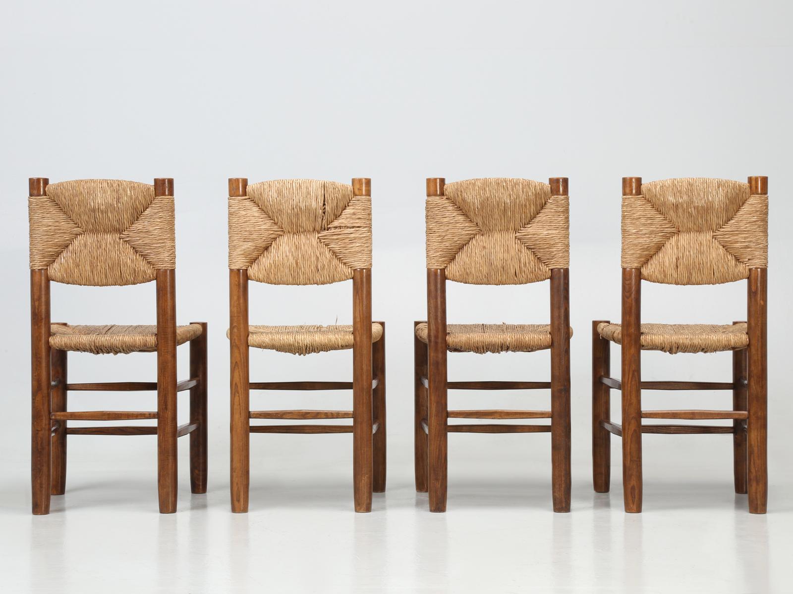 French Charlotte Perriand Bauche Chairs, Set of 4, Unrestored, circa 1950 13