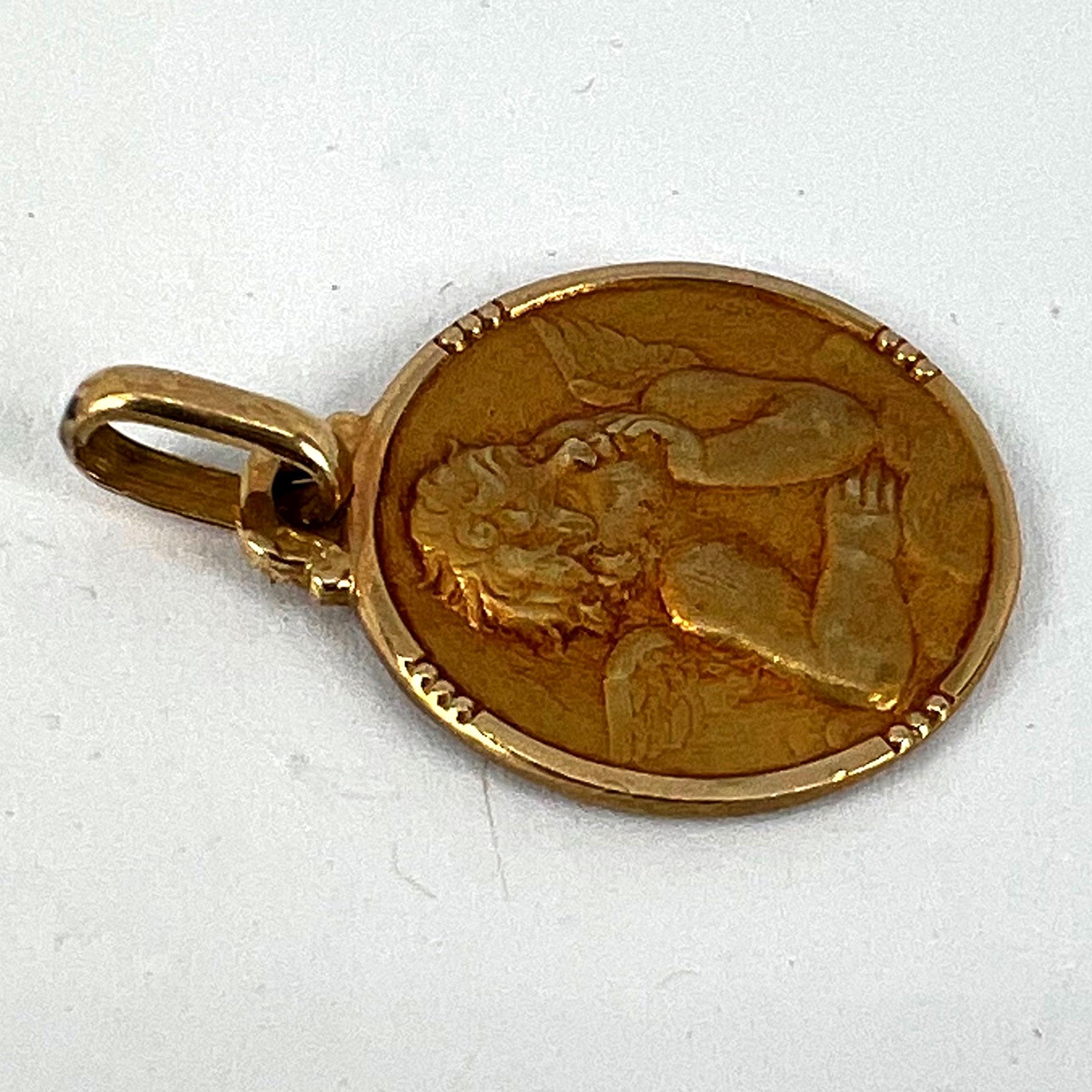 French Charma Raphael's Cherub 18K Gelbgold Charm-Anhänger im Angebot 10