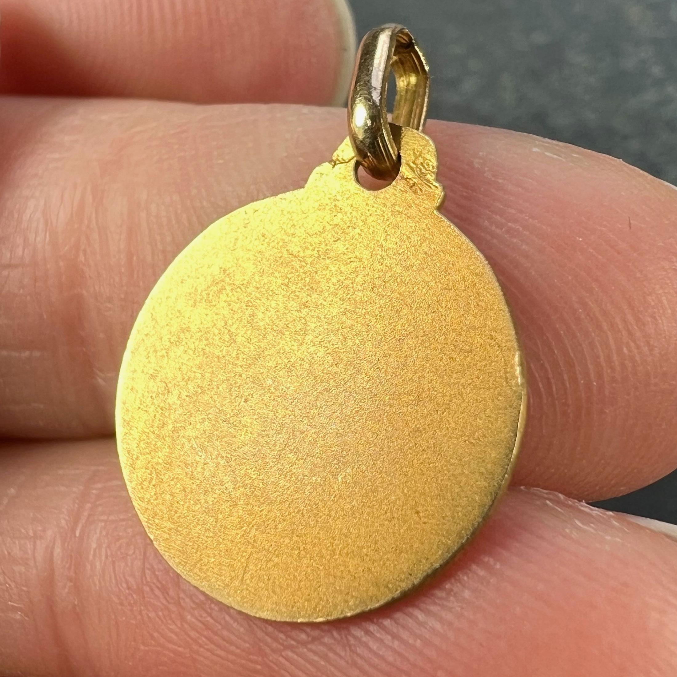 French Charma Raphael’s Cherub 18K Yellow Gold Charm Pendant For Sale 4