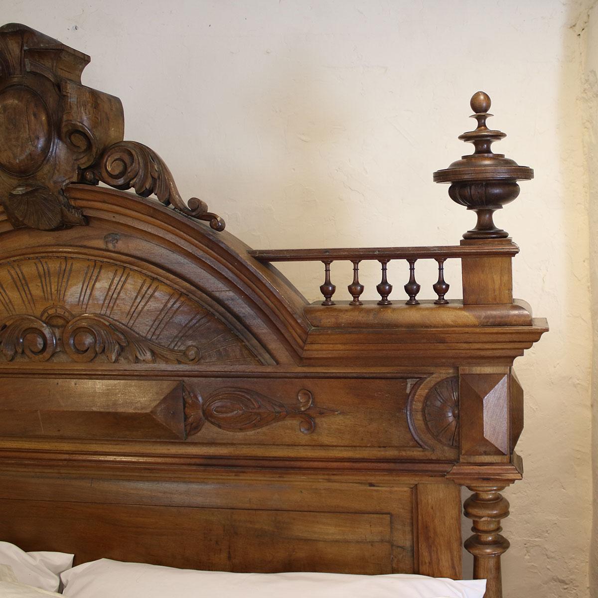 19th Century French Chateau Antique Bed WK132