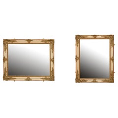 French Chateau Louis Philippe Gilt Wall Mirror H87cm