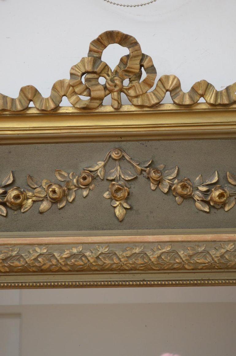 Gesso Specchio da parete Chateau francese di fine secolo in vendita