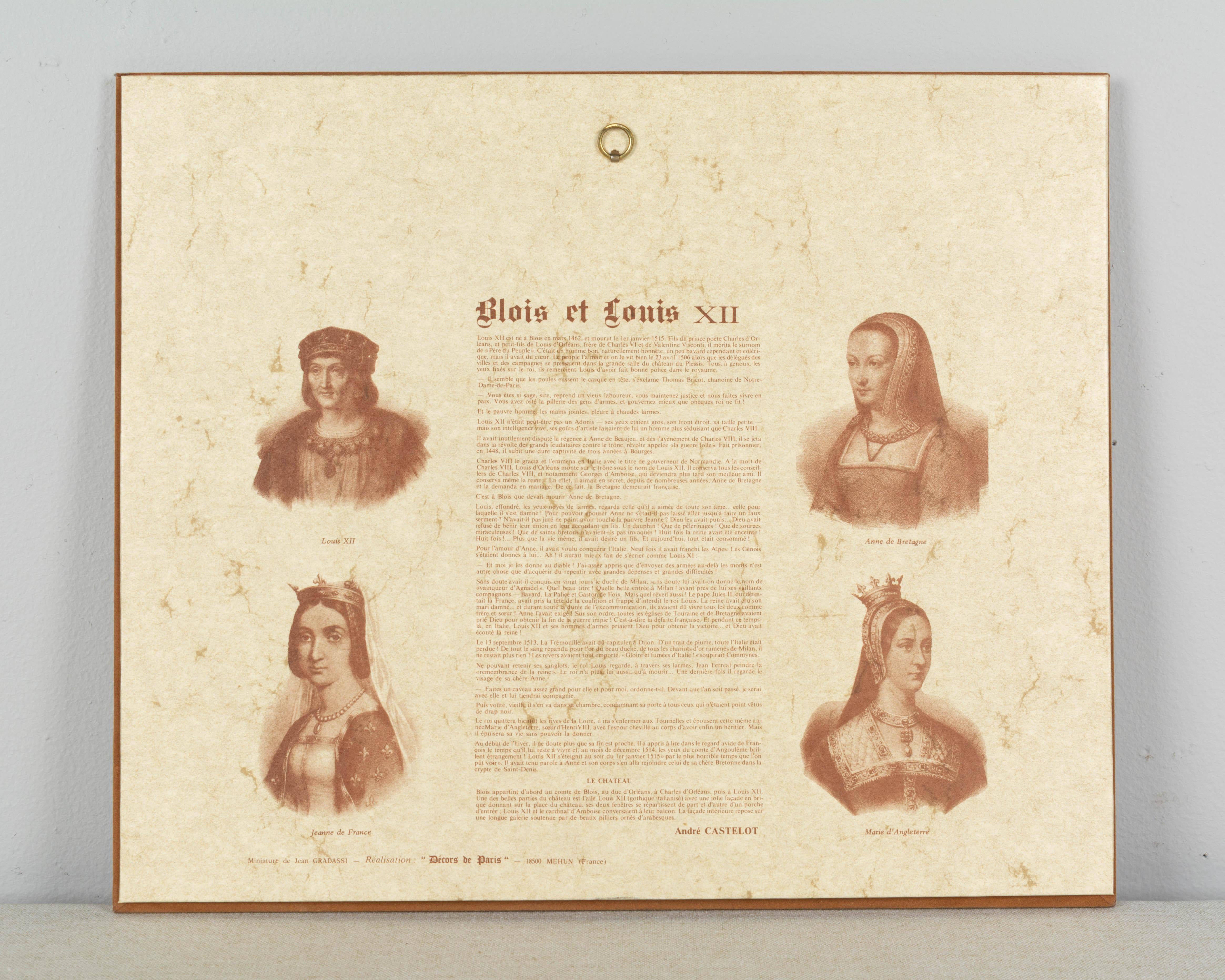 French Chateaux Porcelain Plaques, Box, Set of Six For Sale 4