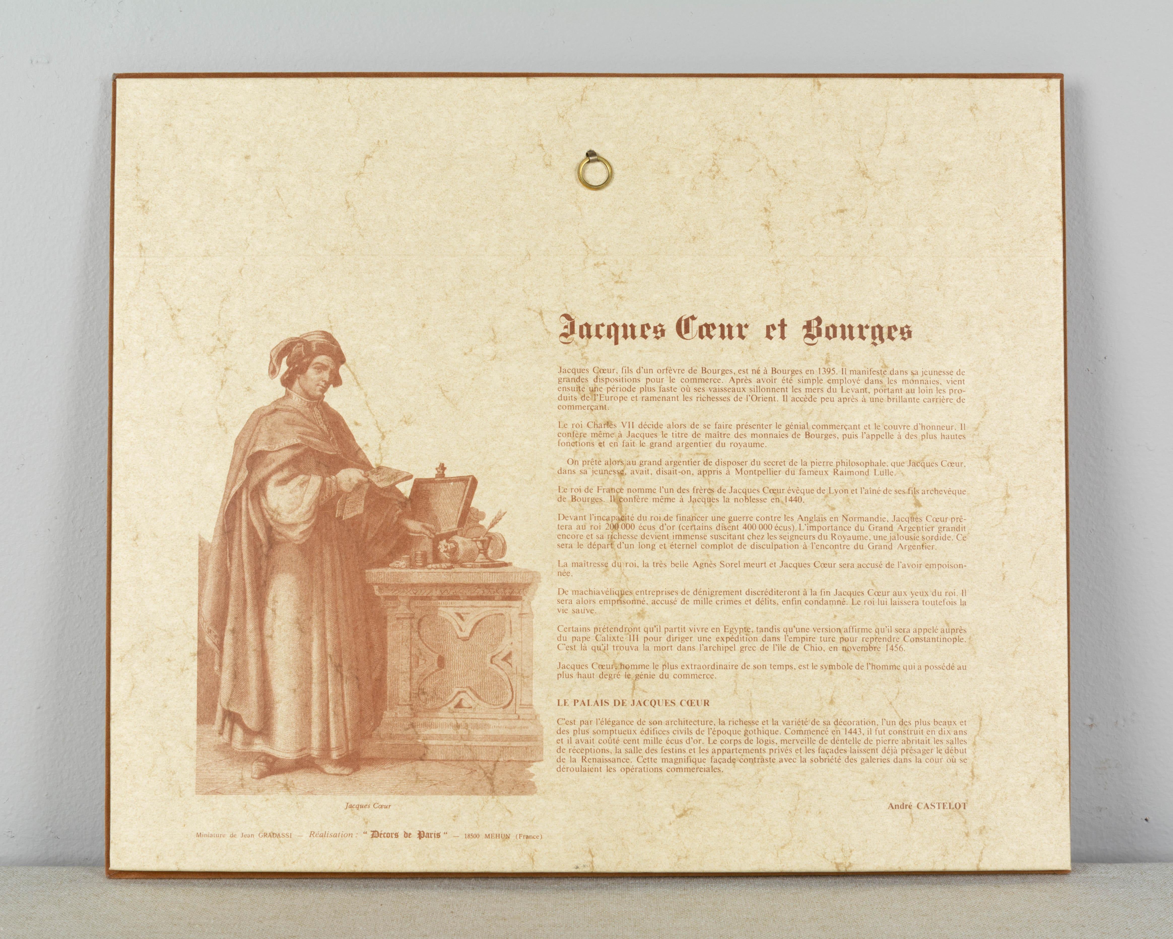 French Chateaux Porcelain Plaques, Box, Set of Six For Sale 6