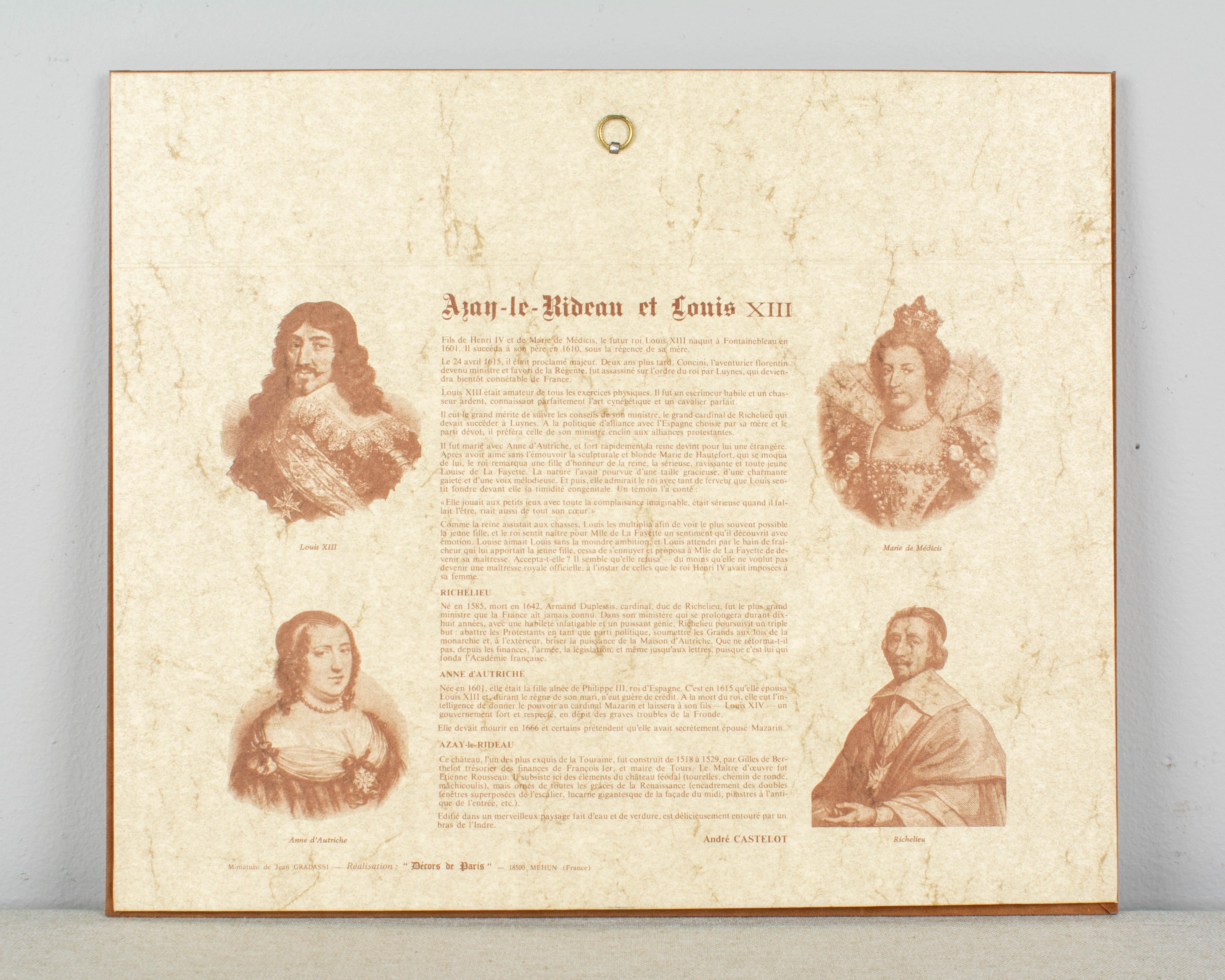 French Chateaux Porcelain Plaques, Box, Set of Six For Sale 2