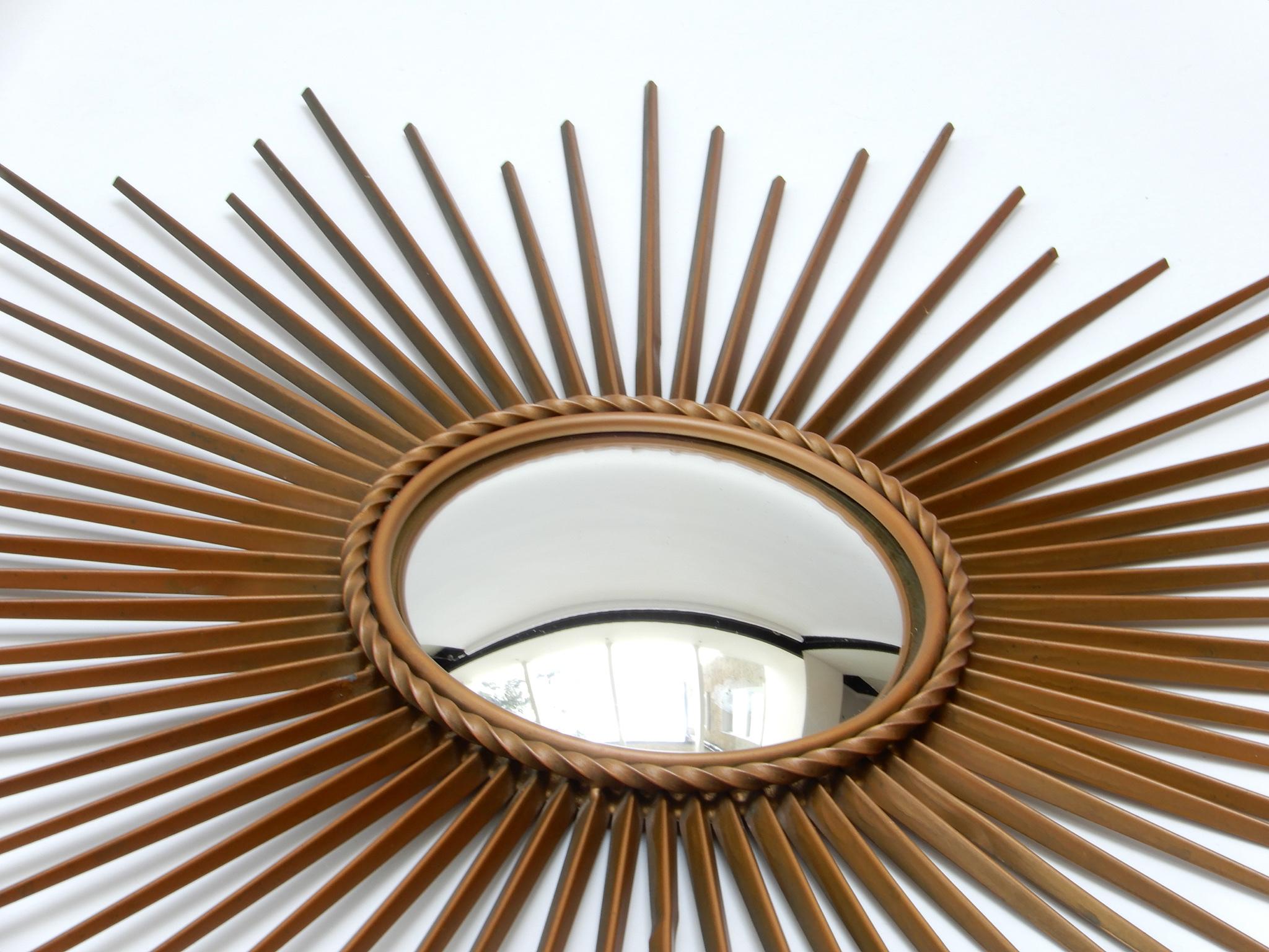 French Chaty Vallauris Sunburst Mirror, 1960s In Good Condition In London, GB