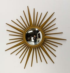 Miroir Witch Eye convexe de château de Vallauris, également appelé œil de fougère, vers 1950