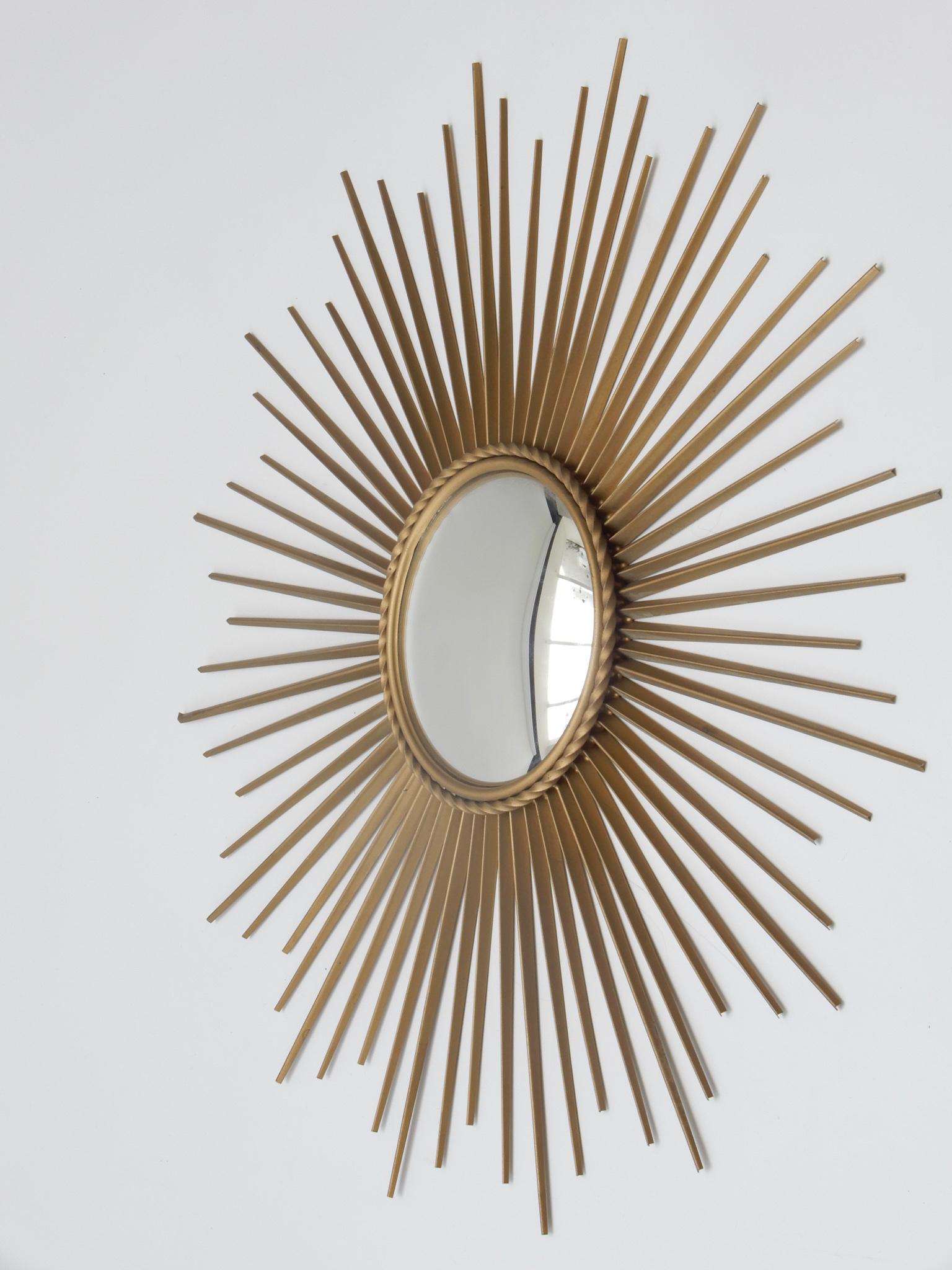 Mid-Century Modern French Chaty Vallauris Sunburst Mirror, 1960s