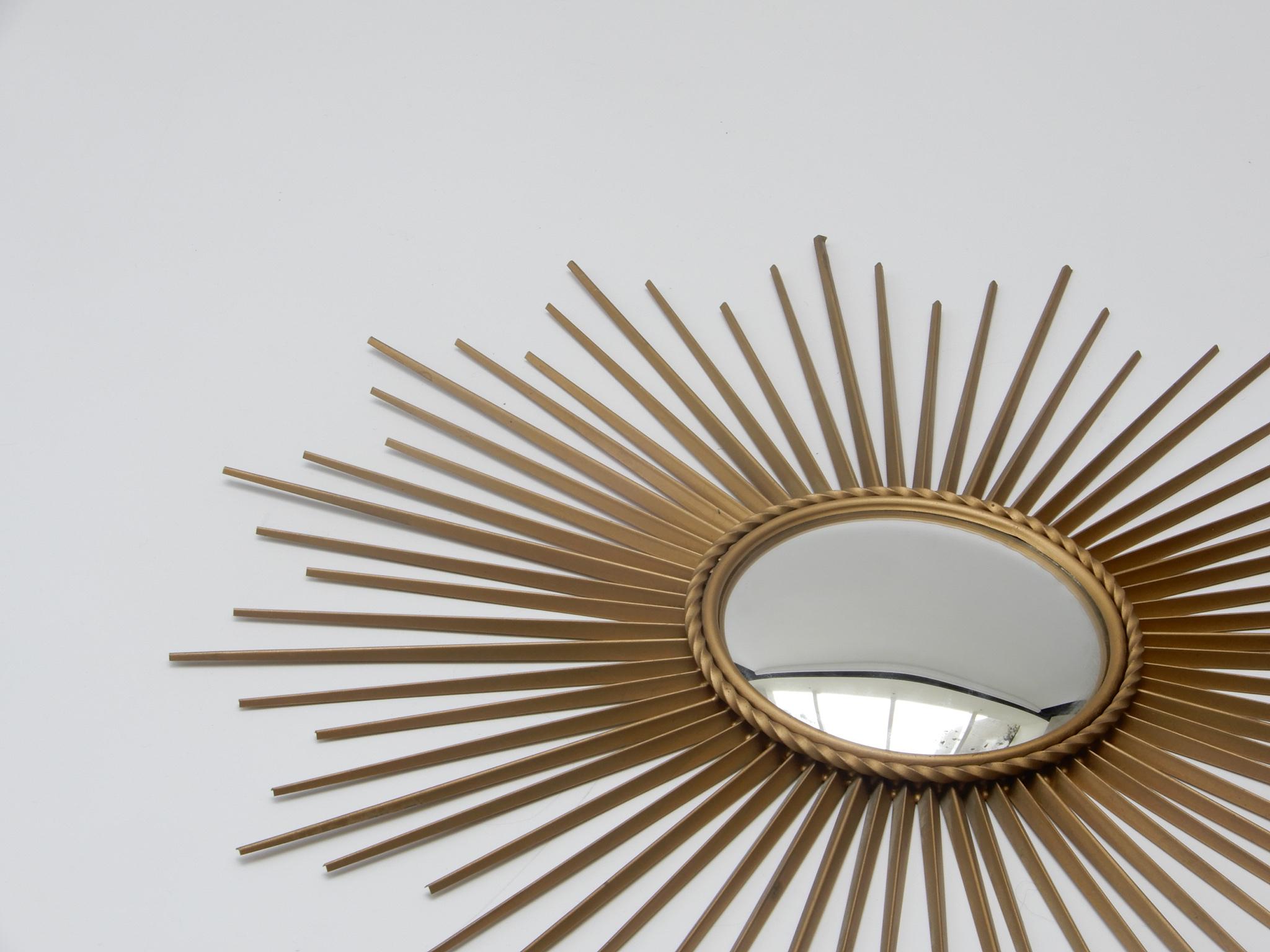 Mid-20th Century French Chaty Vallauris Sunburst Mirror, 1960s