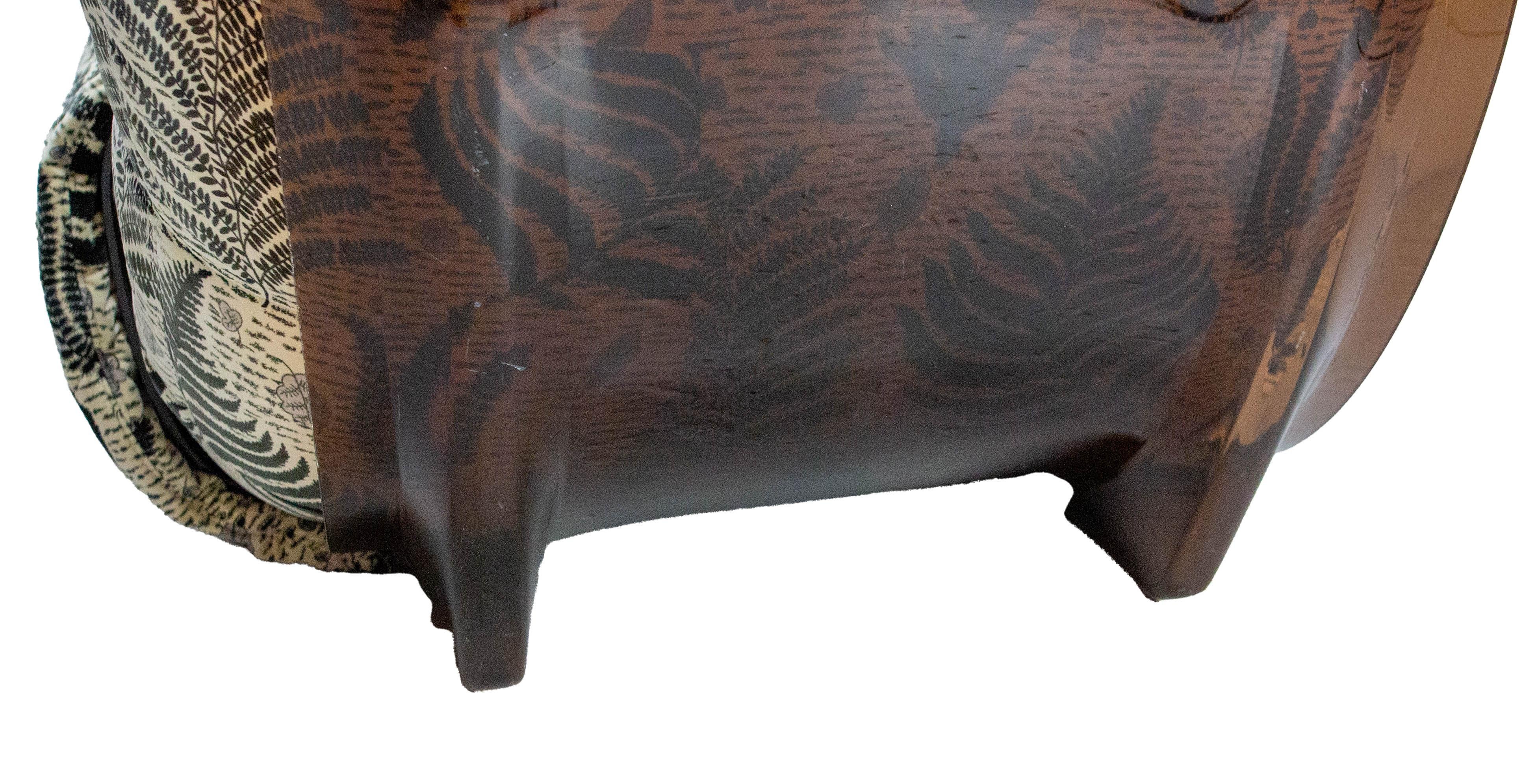 Sedia Chauffeuse francese in policarbonato e tessuto Roder & Ducaroy per Ligne Roset in vendita 1