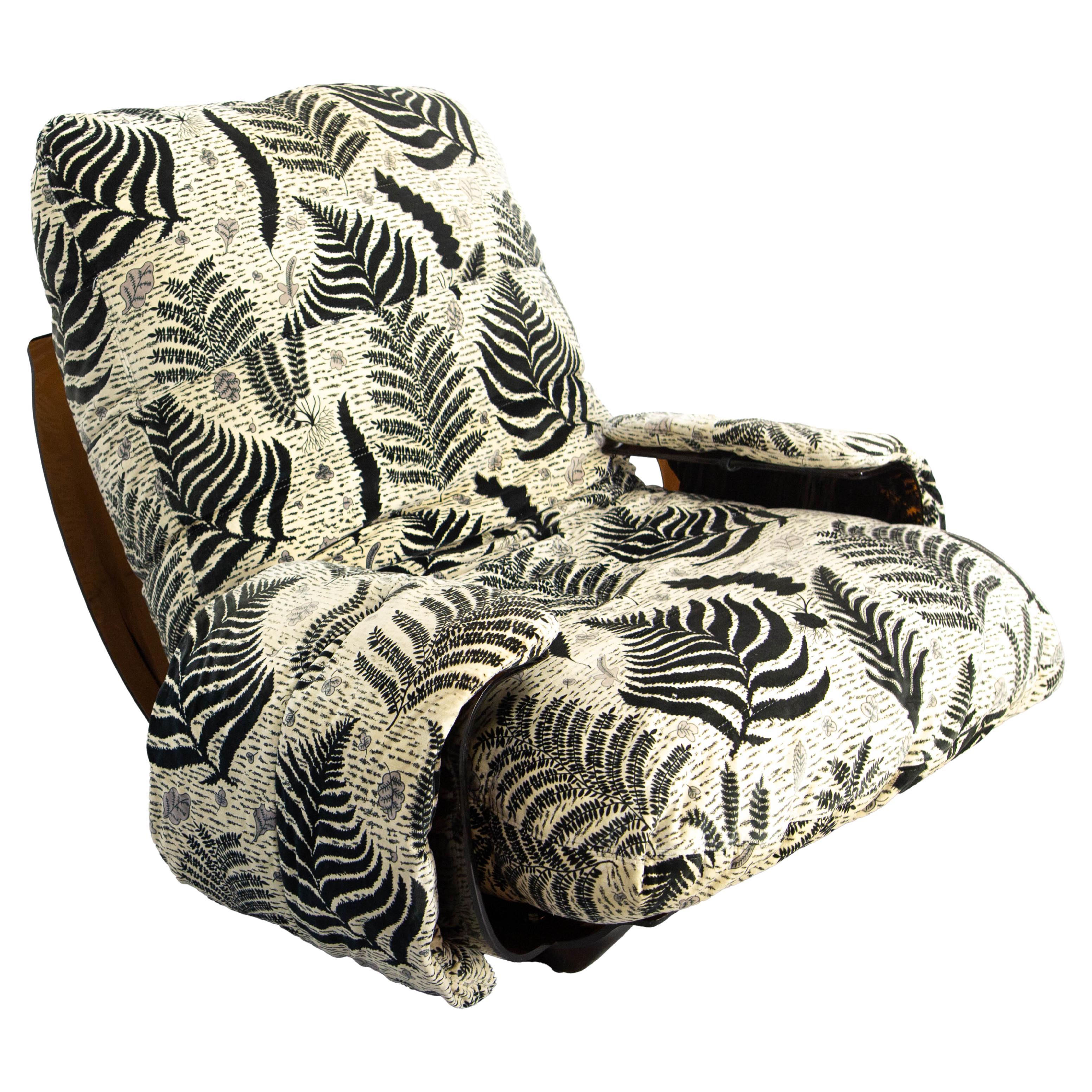 Französischer Chauffeurstuhl Polycarbonat & Stoff Roder & Ducaroy für Ligne Roset