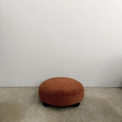 Coussin de sol ottoman français Chenille - Paprika