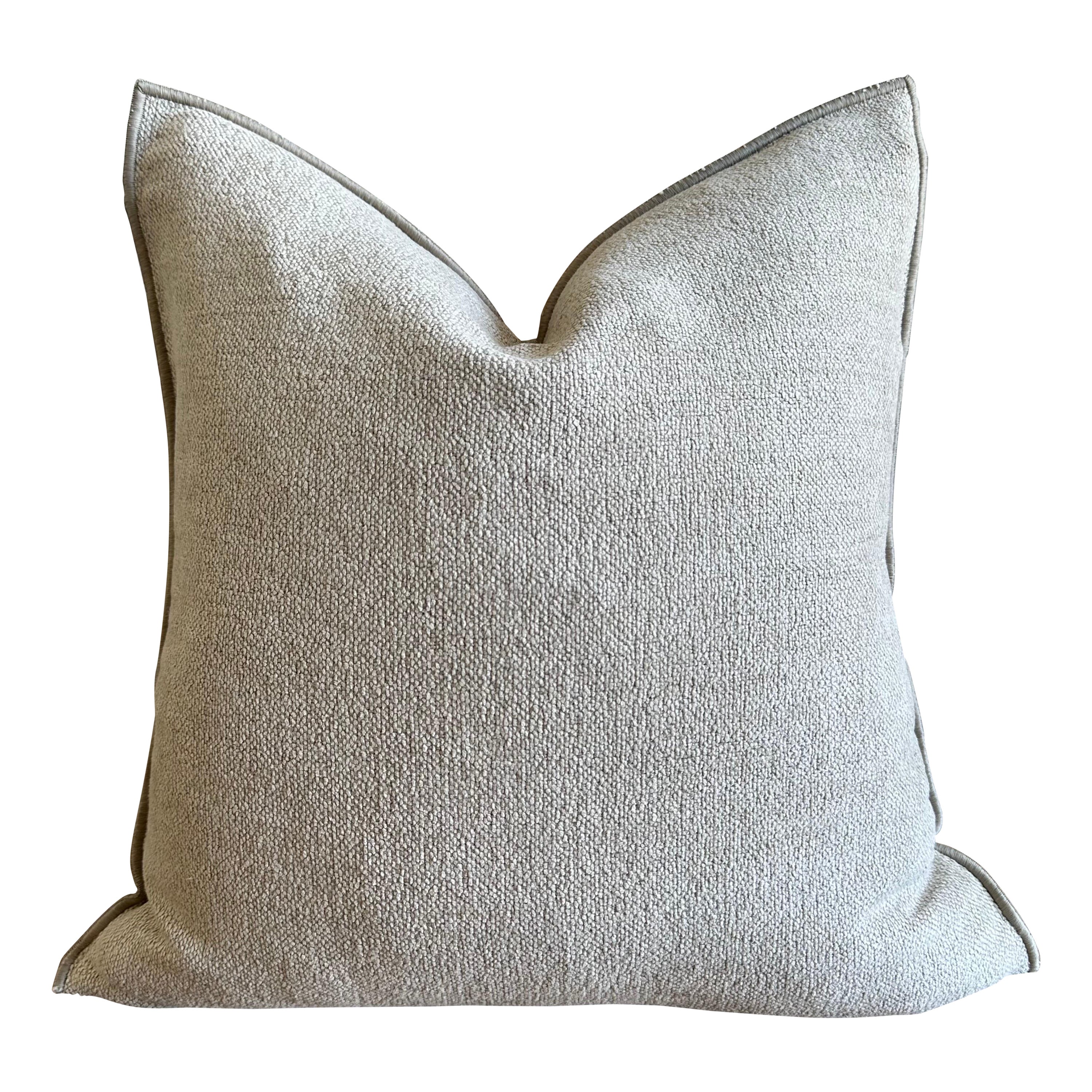 French Chenille Pillow with Down Feather Insert For Sale
