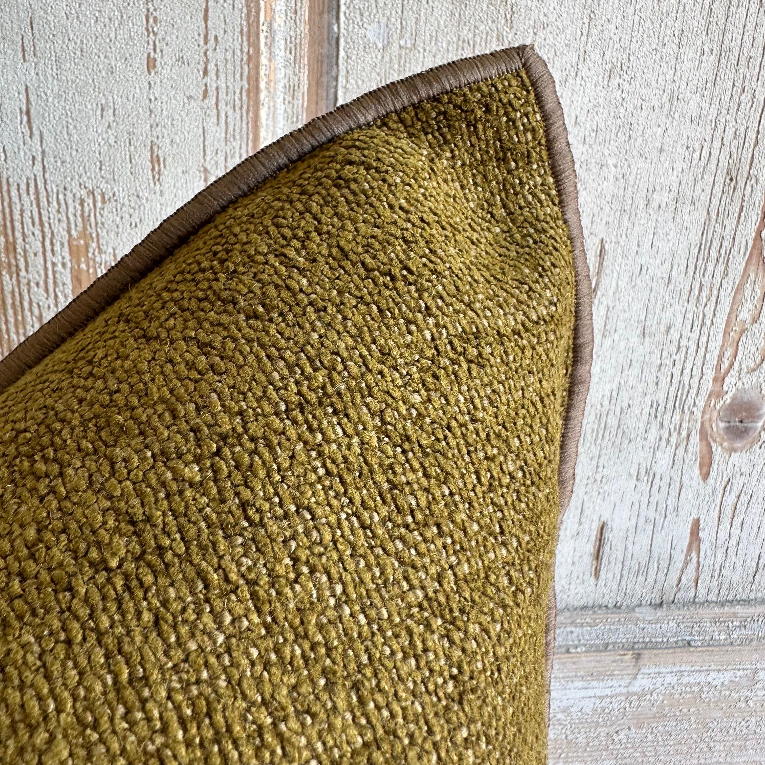 Organic Modern French Chenille Pillow with Insert  For Sale
