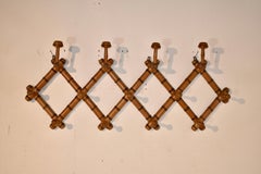 French Cherry Accordion Hat Rack, circa 1910